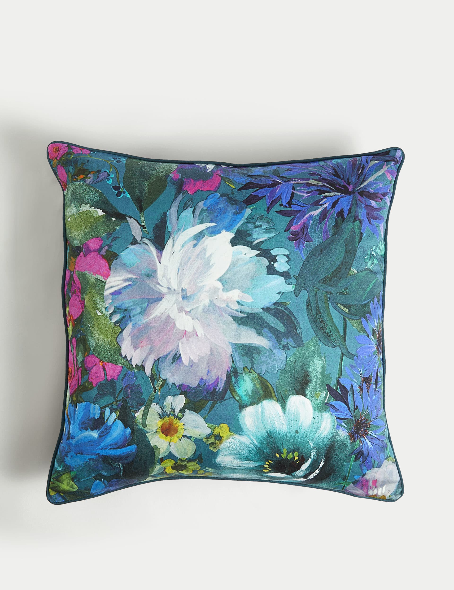 Pure Cotton Floral Cushion M S Collection M S