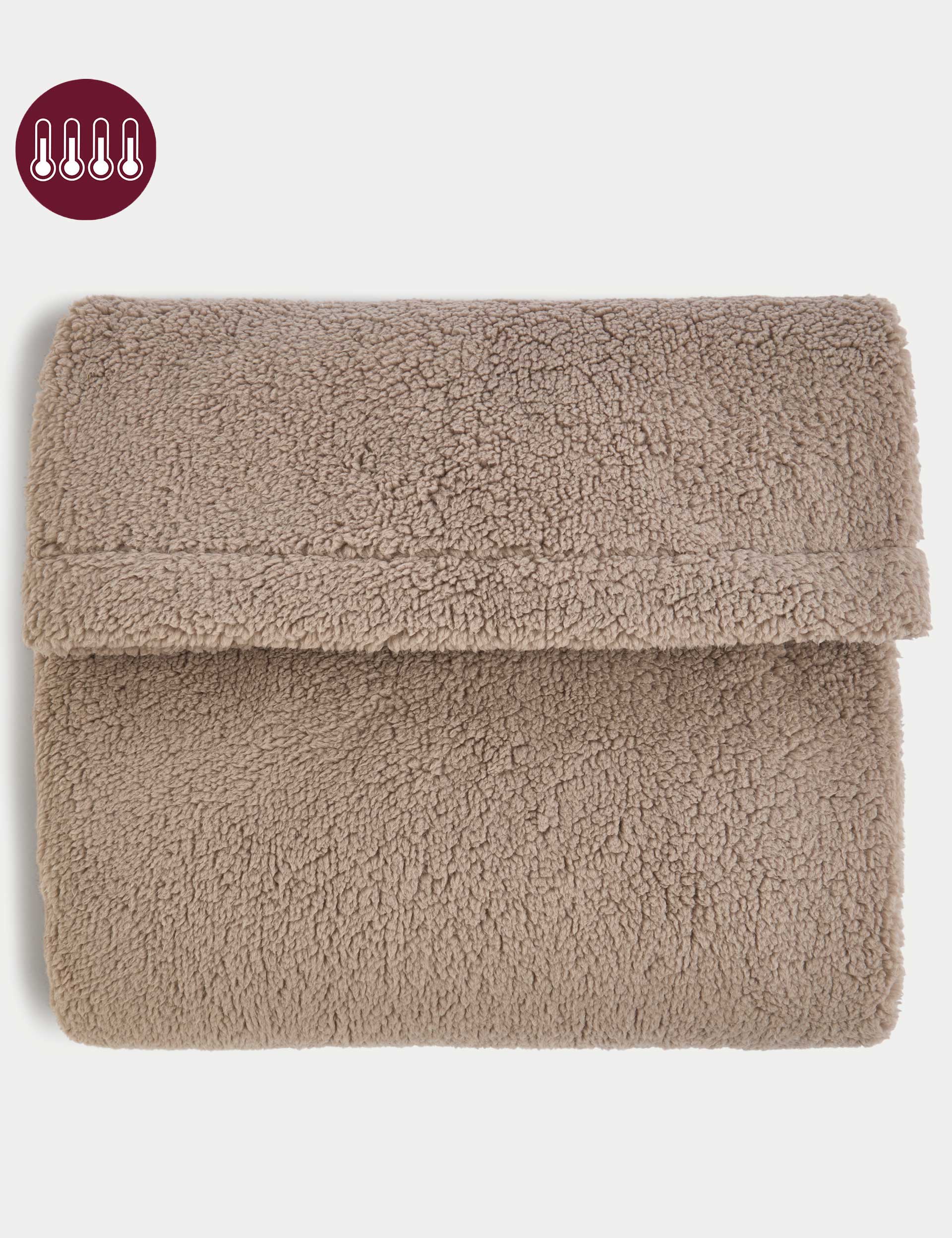 Borg Fleece Throw M S Collection M S