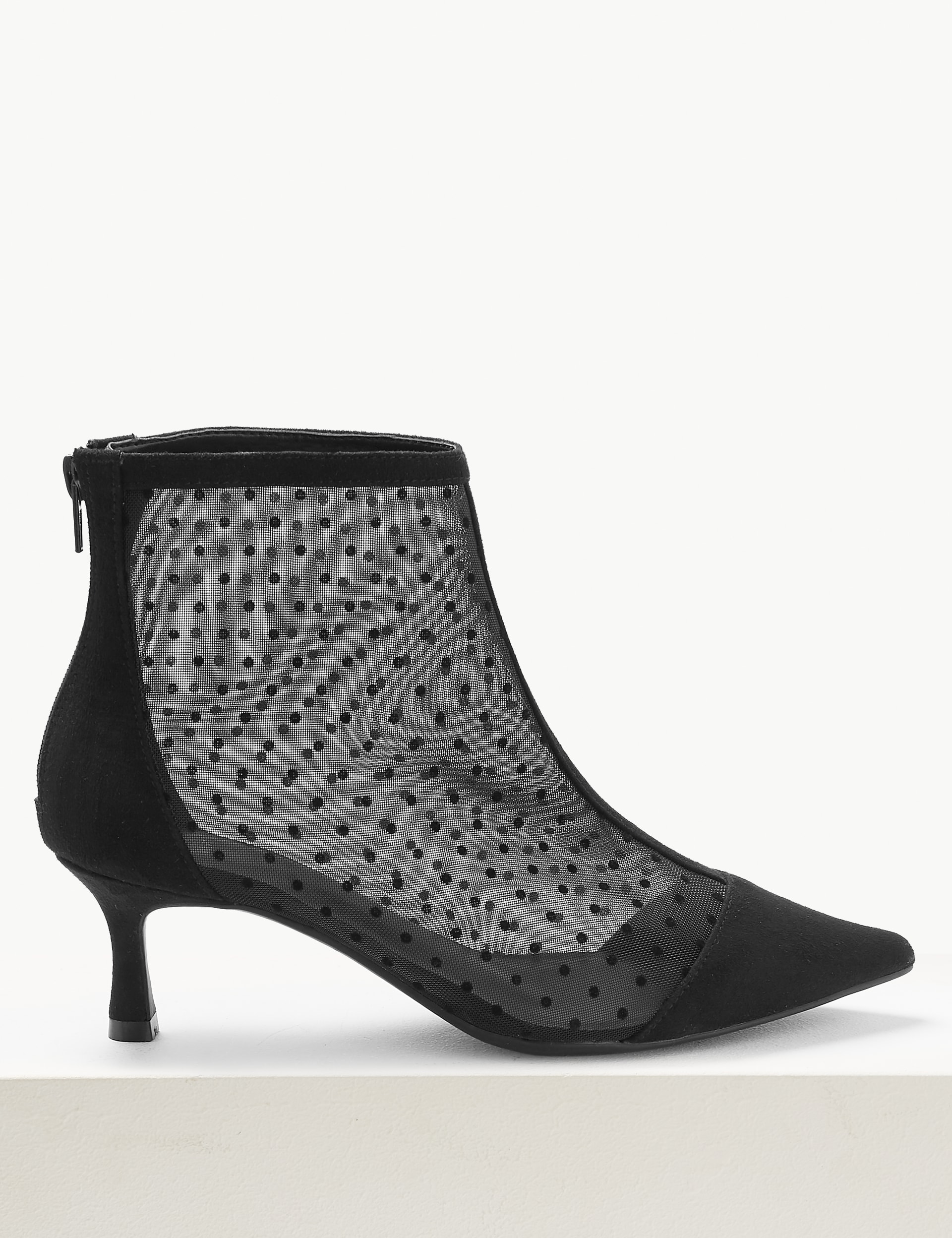 Marks and spencer kitten heel boots best sale