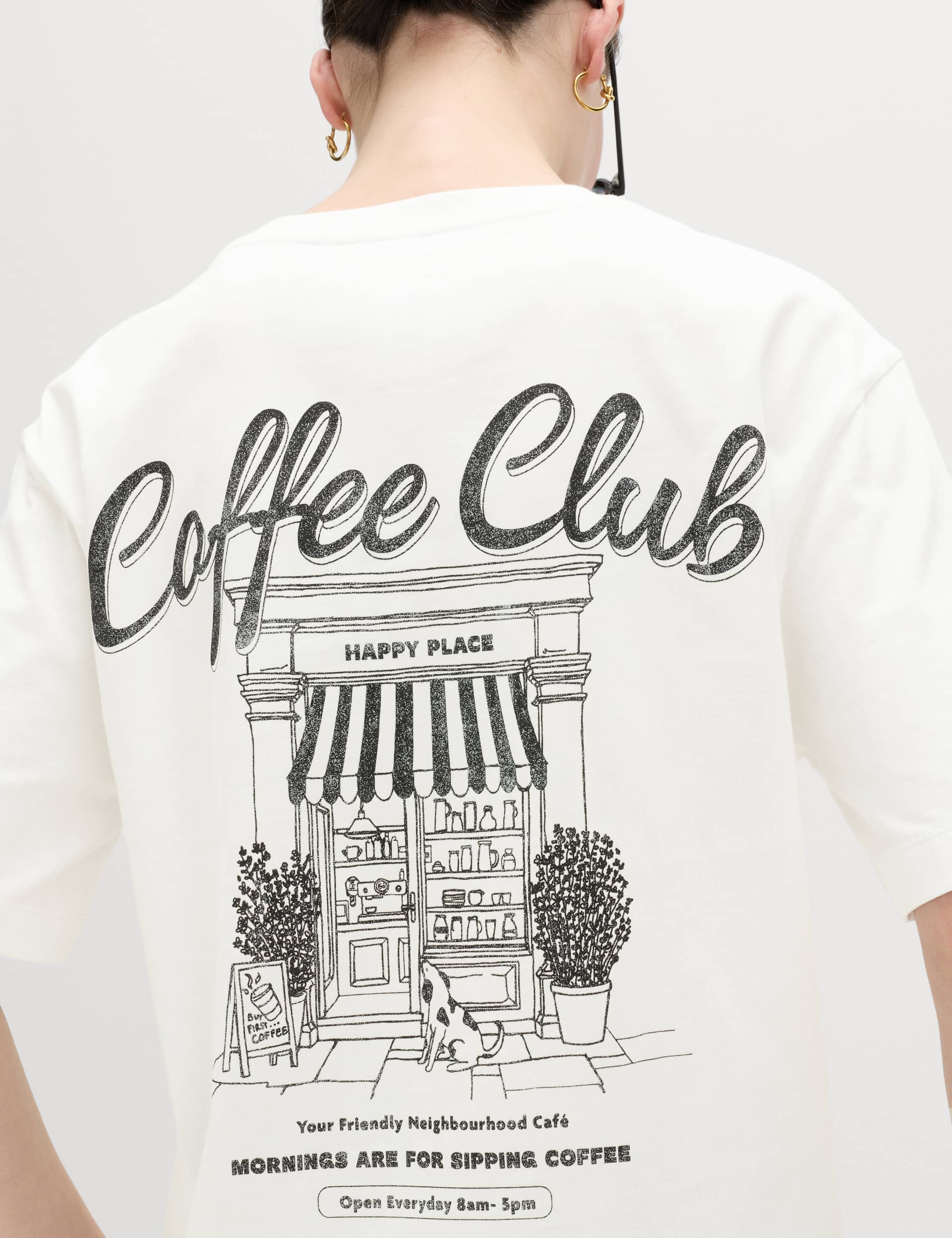 Pure Cotton Floral Oversized Graphic T-Shirt