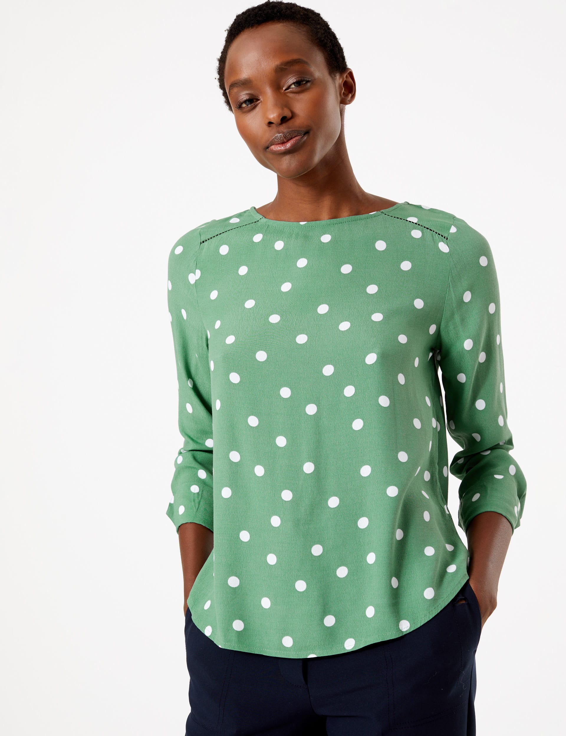 Polka Dot Long Sleeve Top M S Collection M S