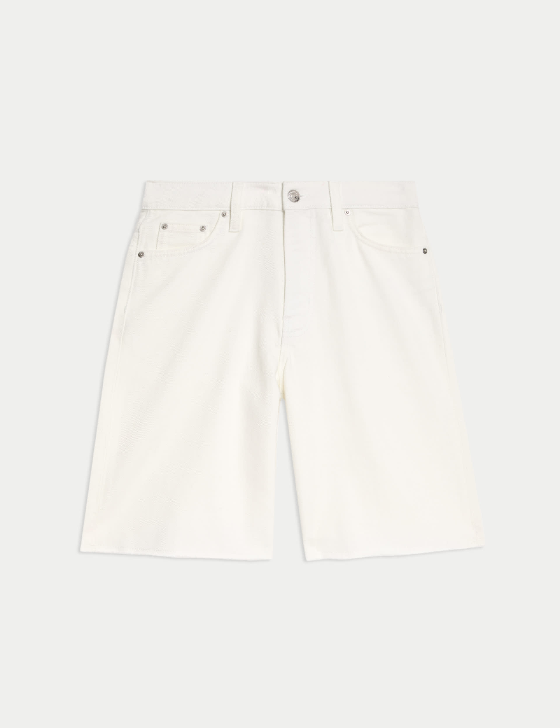 Pure Cotton Denim Bermuda Shorts
