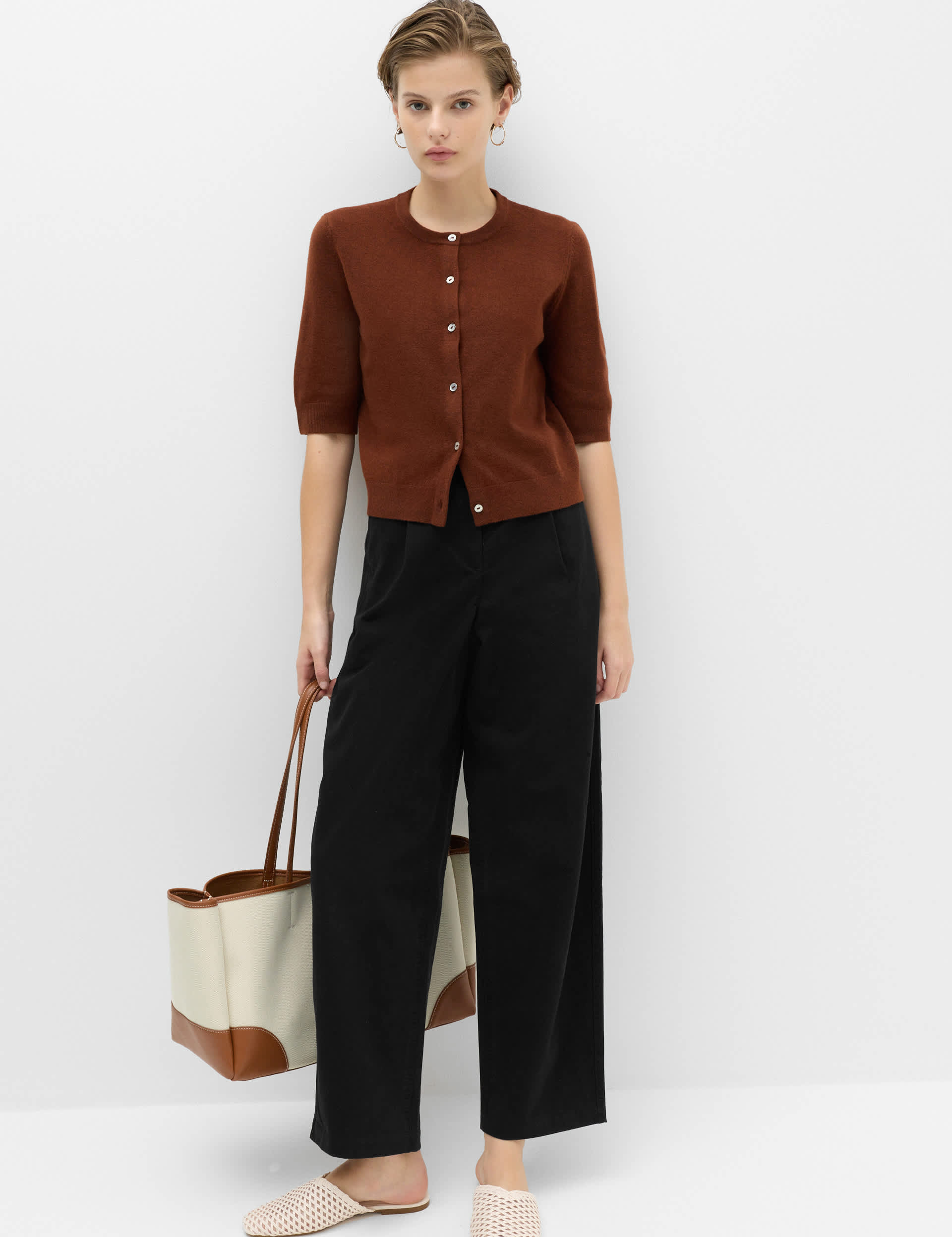 Pure Cotton Barrel Leg trouser