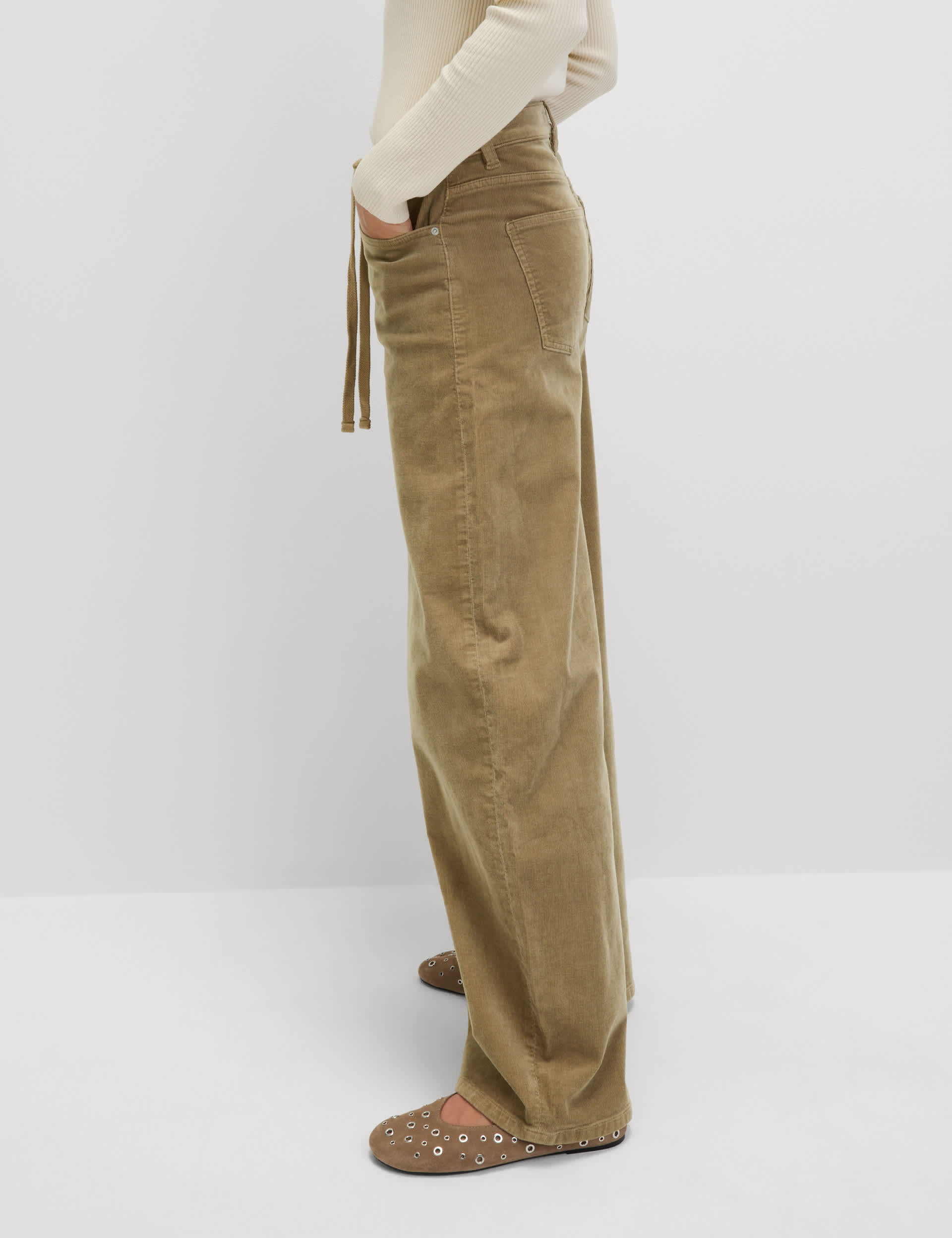 Cotton Rich Cord Wide Leg Trousers