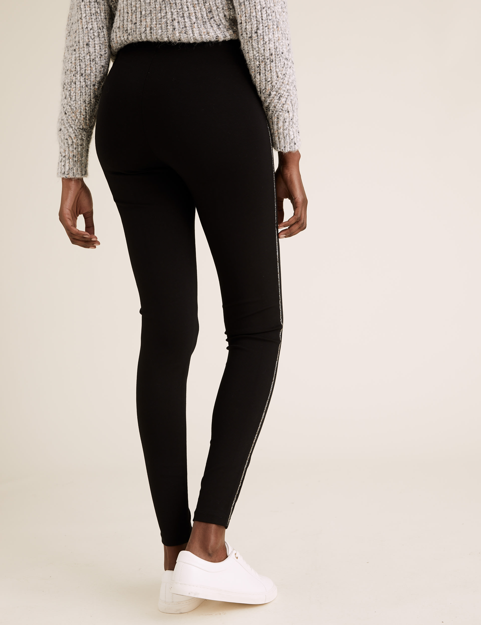 Glitter Side Stripe Leggings M S Collection M S