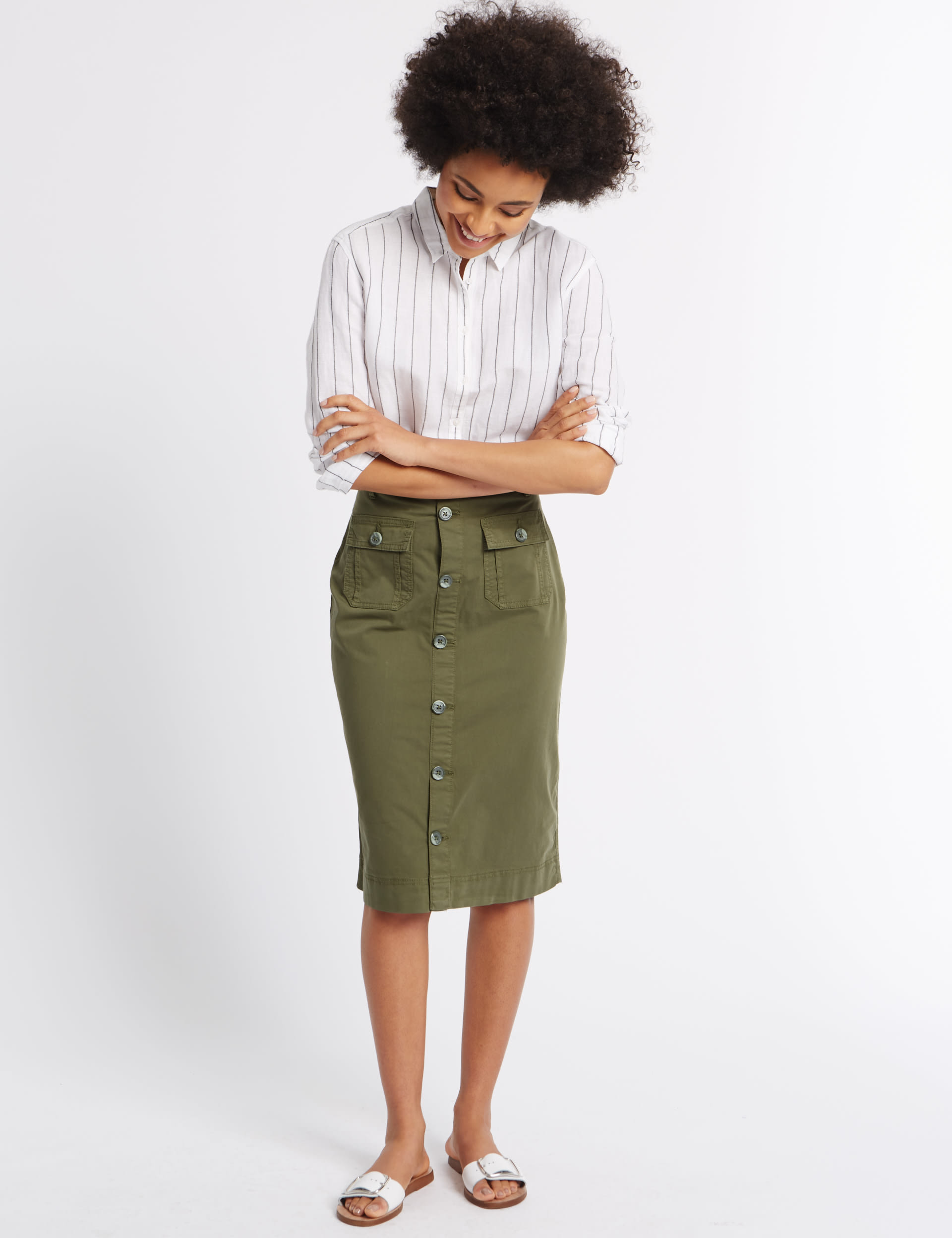 Midi skirt with pockets 9mm sale