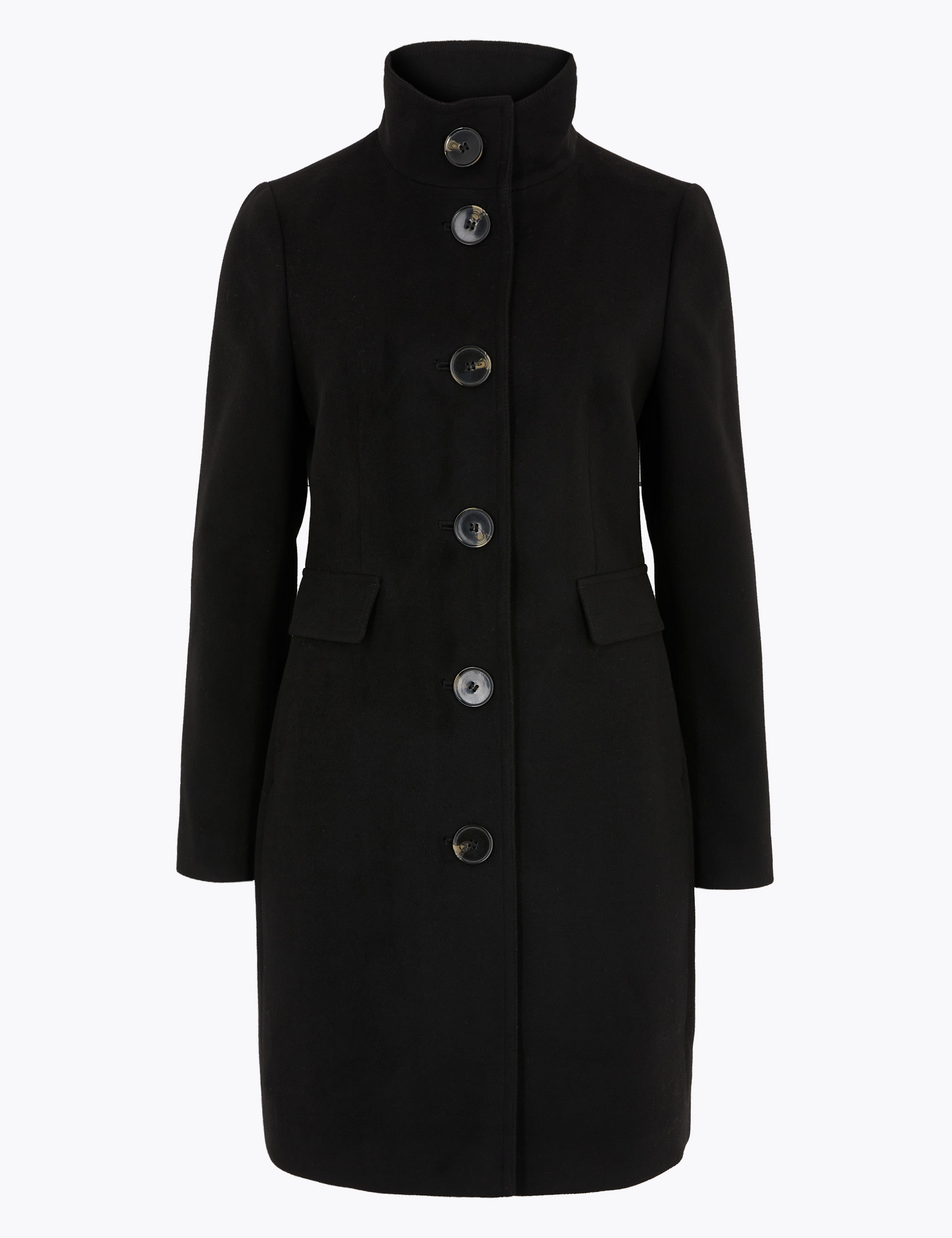 PETITE Funnel Neck Coat M S Collection M S