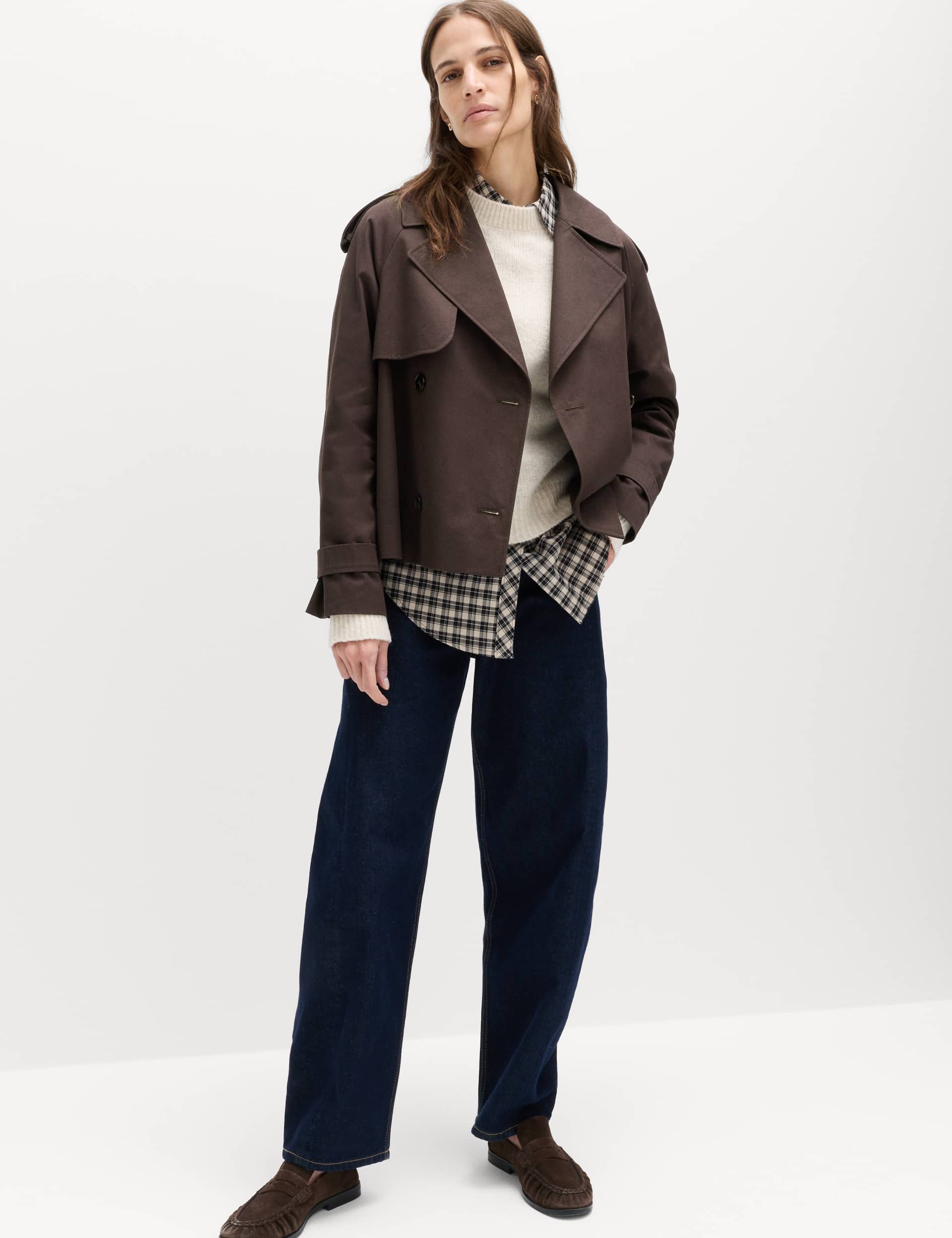 Pure Cotton Short Trench Coat