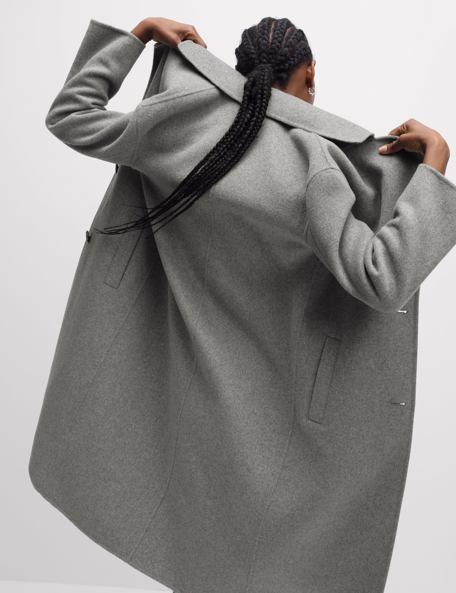 Wool Blend Longline Tailored Coat M S Collection M S