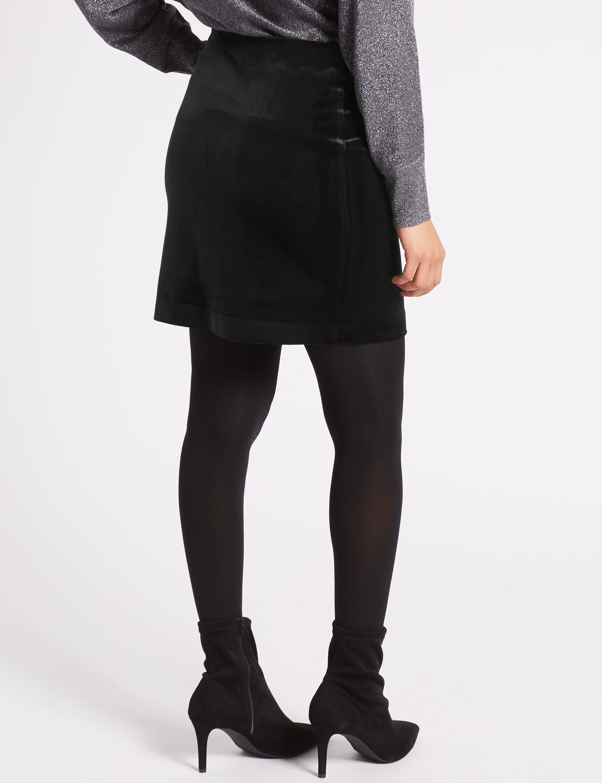 Black velvet skirt marks and spencer hotsell