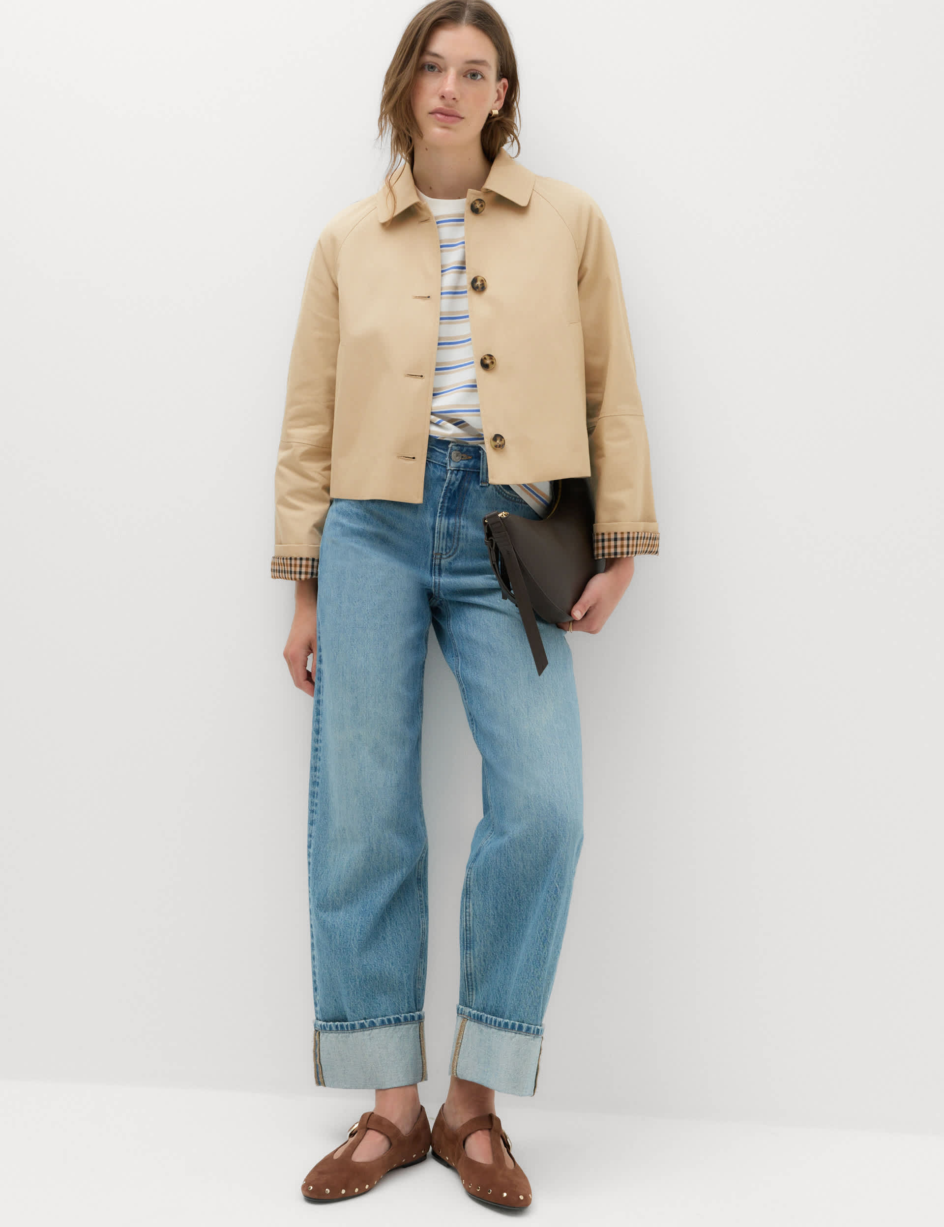 Pure Cotton Short Button Through Jacket