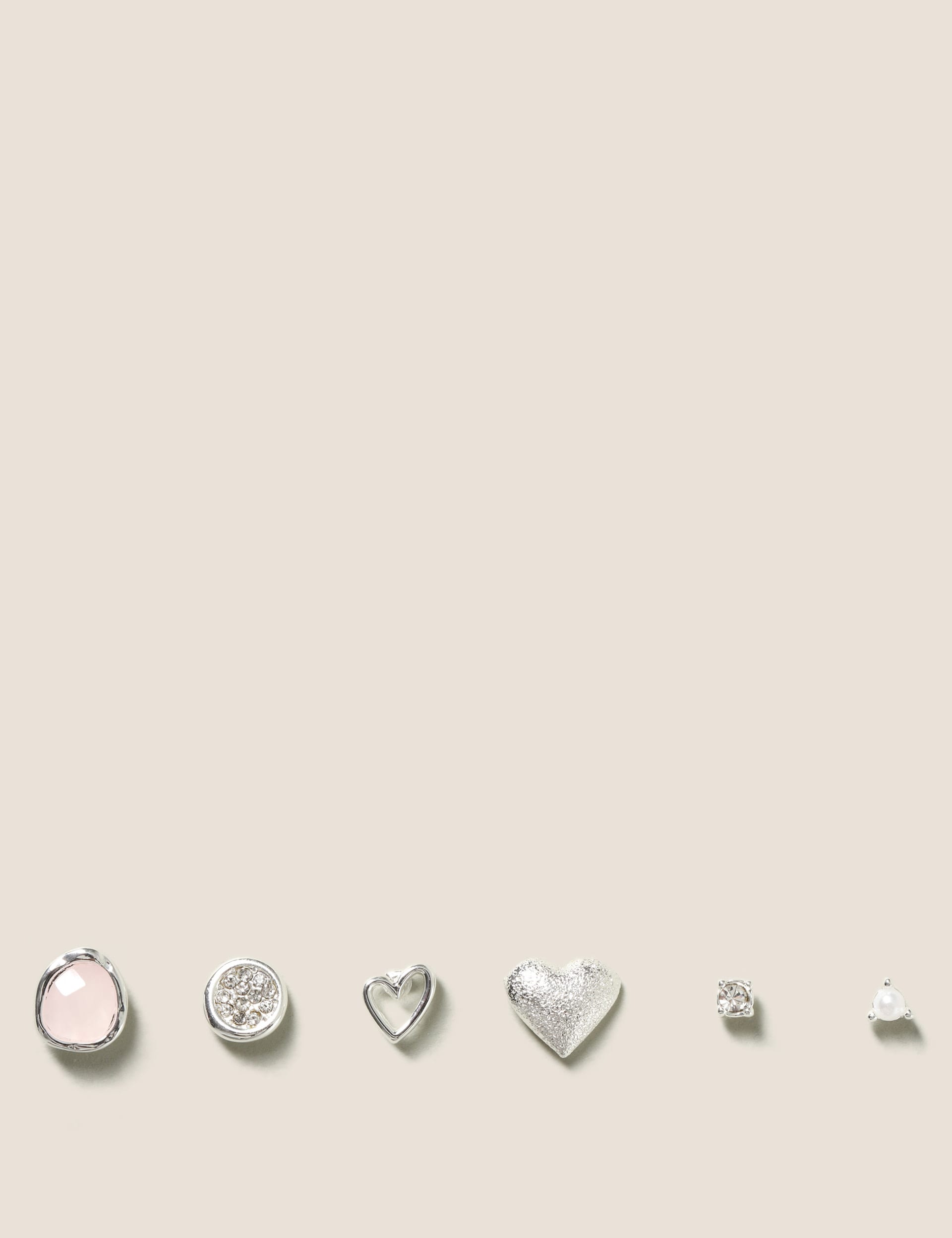 6 pk Stud Earring Set