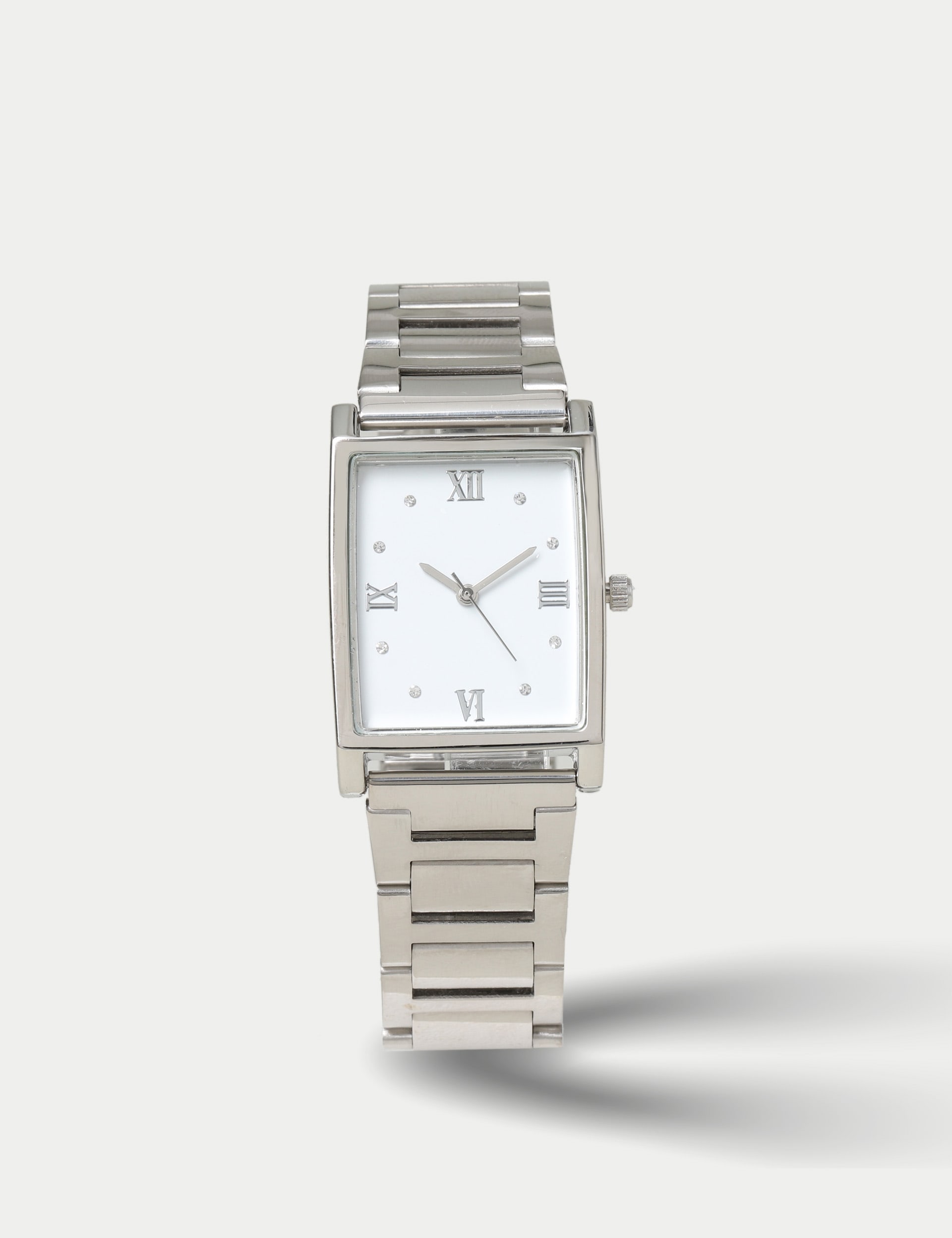 Silver Square Face Watch M S Collection M S