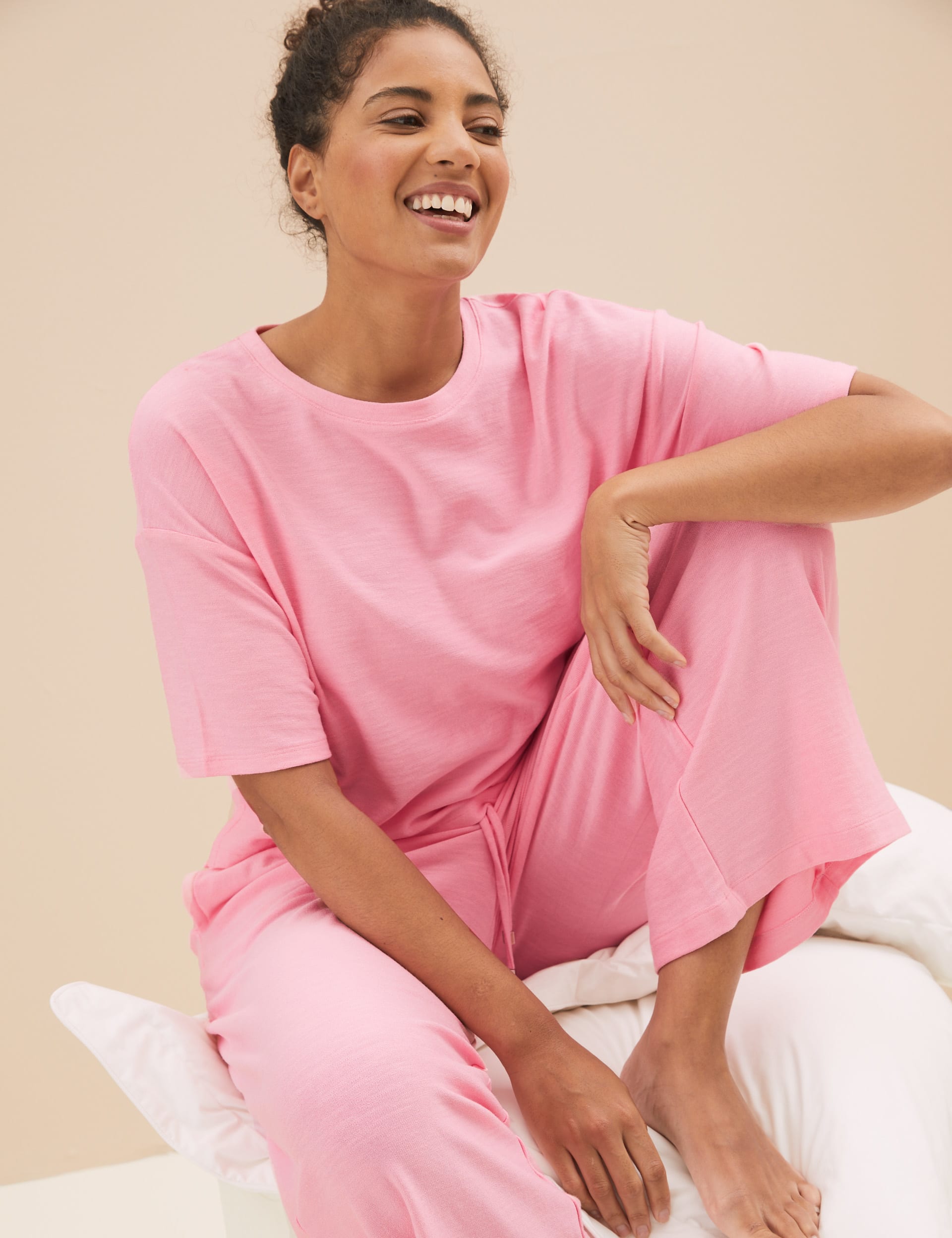 Flexifit Lounge Crop Leg Pyjama Set M S Collection M S