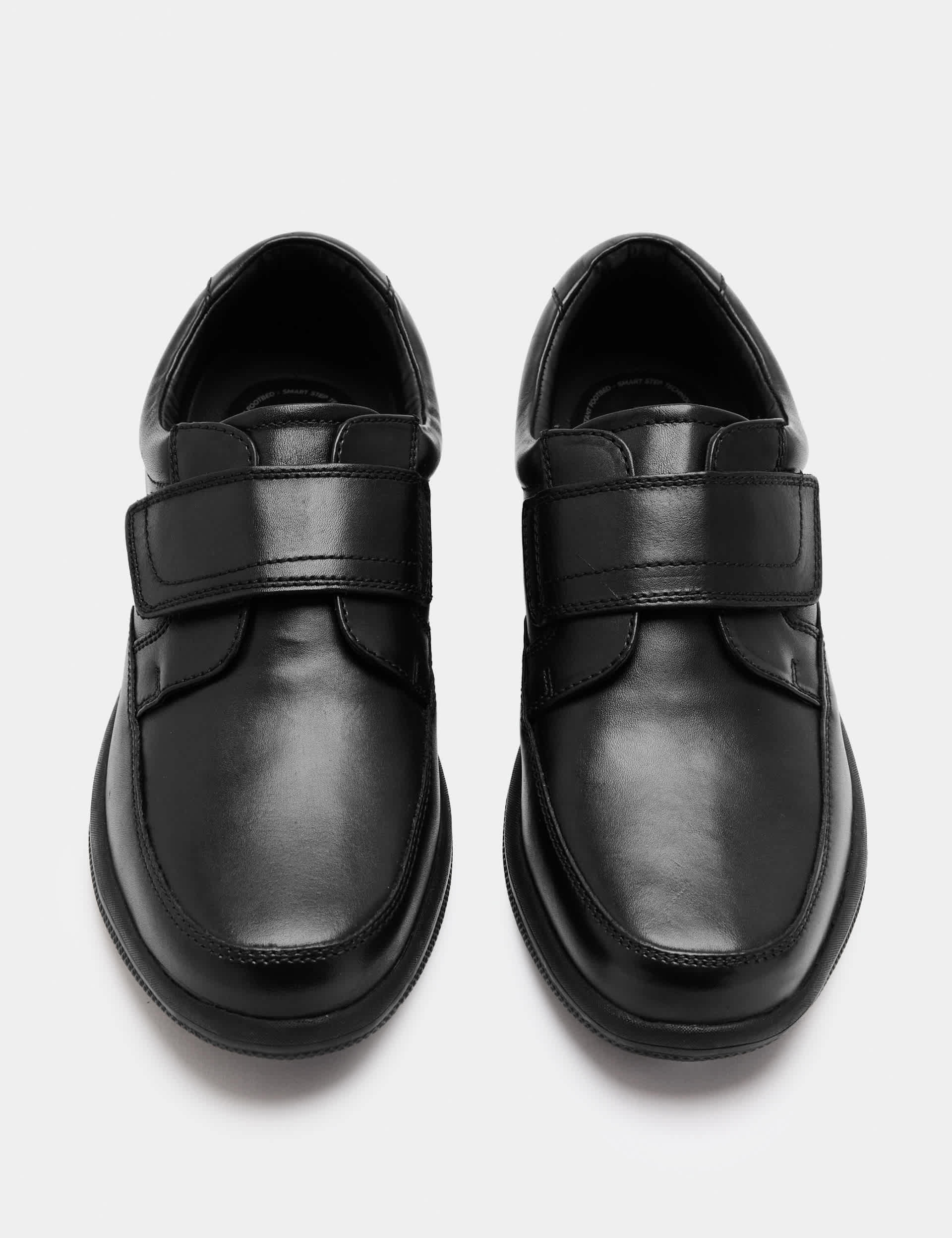 Wide Fit Leather Riptape Shoes