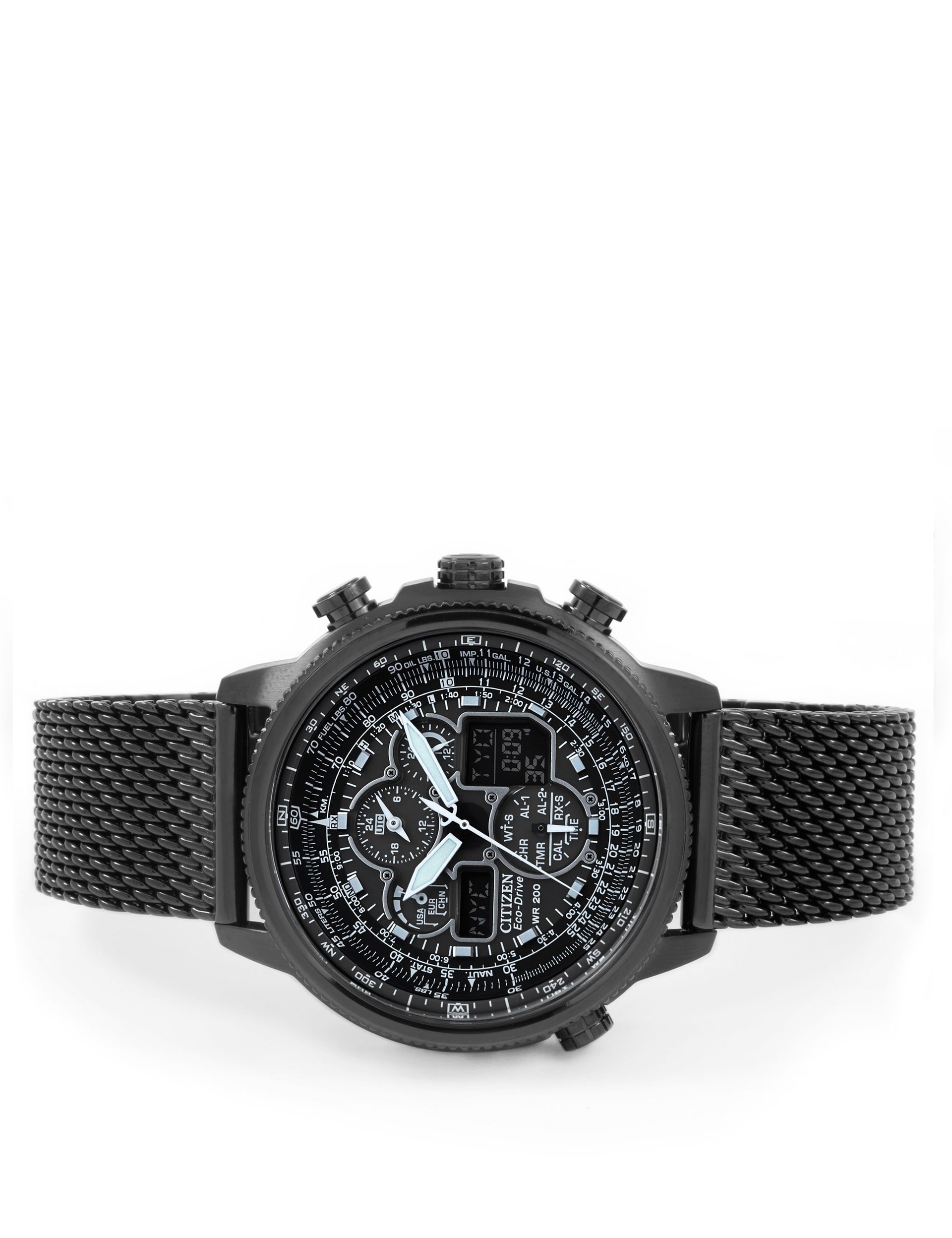 Citizen Navihawk World Time Stainless Steel Chronograph Watch Citizen M S