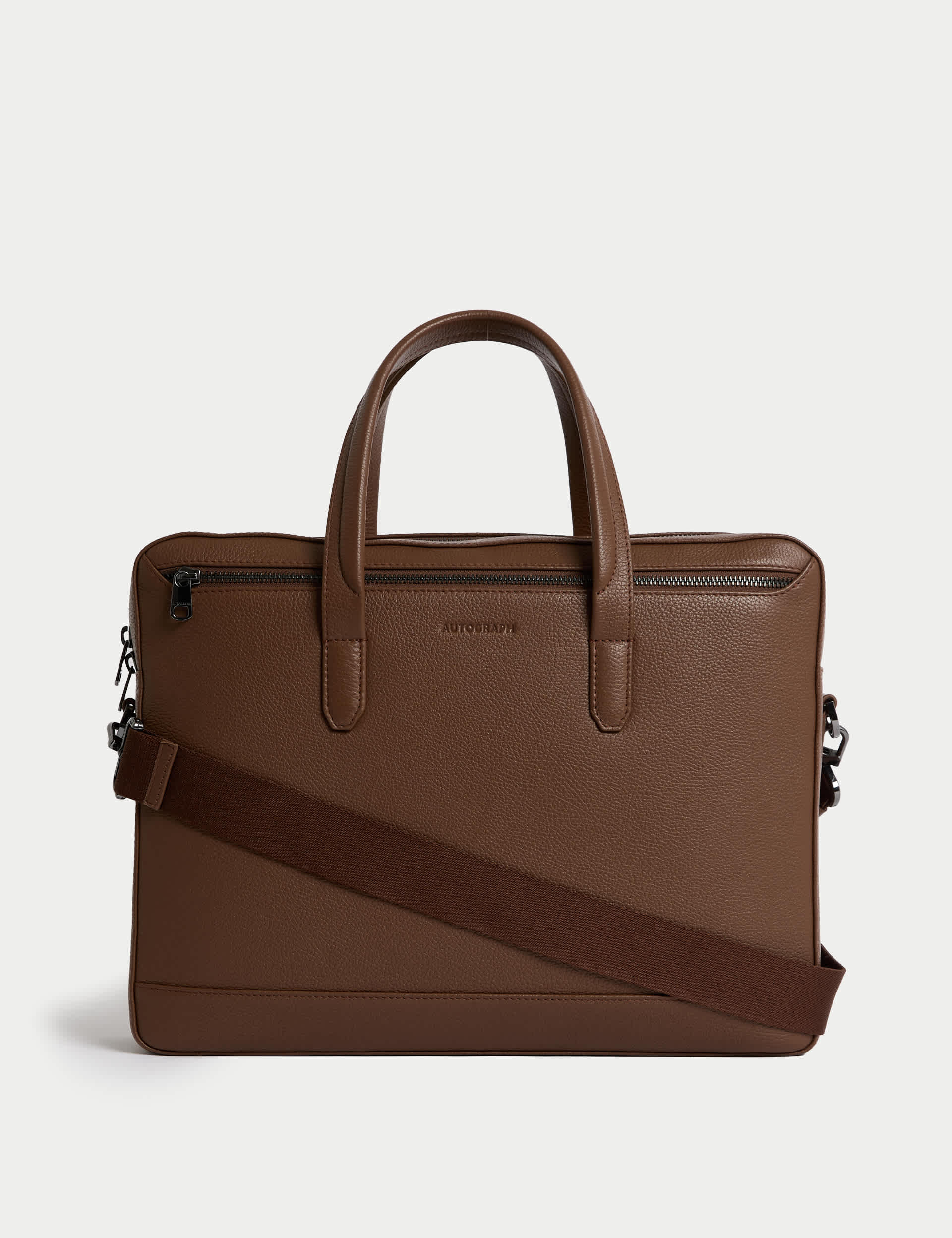 Leather Pebble Grain Laptop Bag