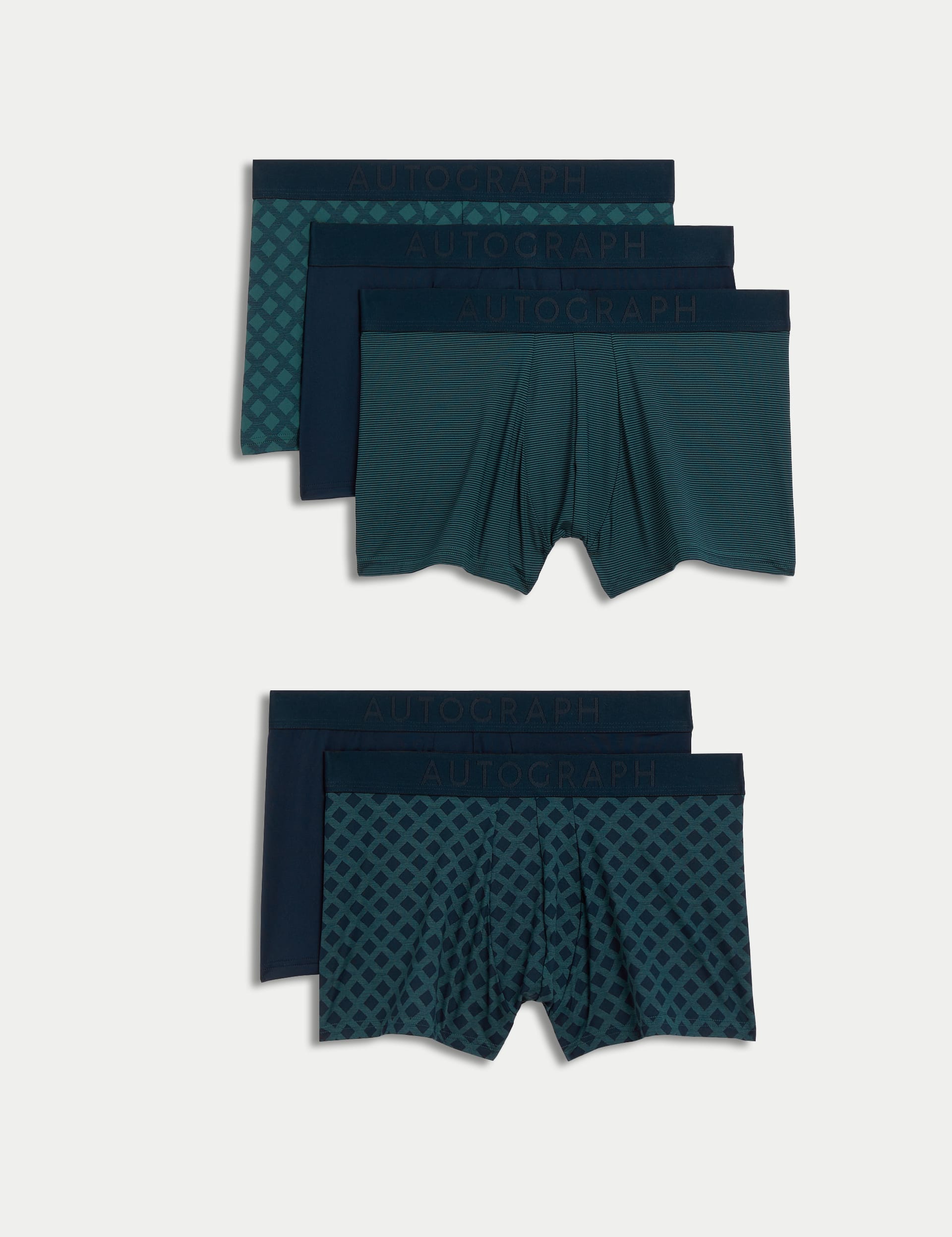 5pk Microskin Assorted Pattern Hipsters Autograph M S