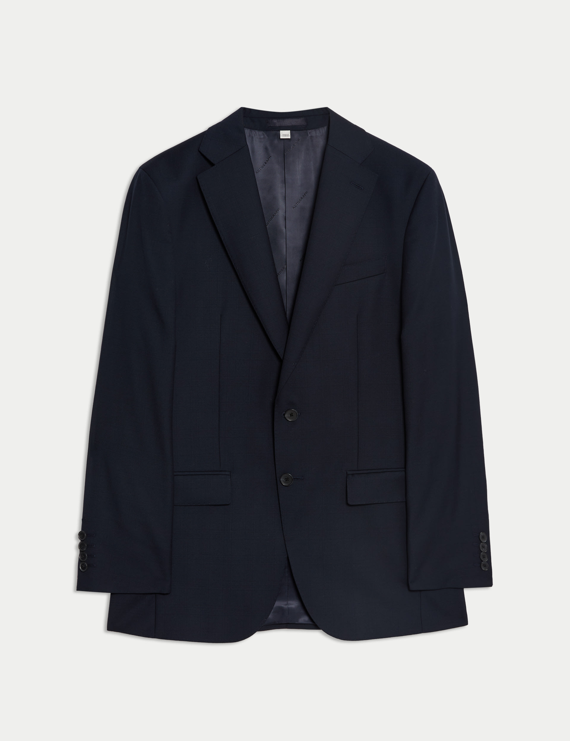 Tailored Fit Pure Wool Check Suit Jacket thumbnail 2