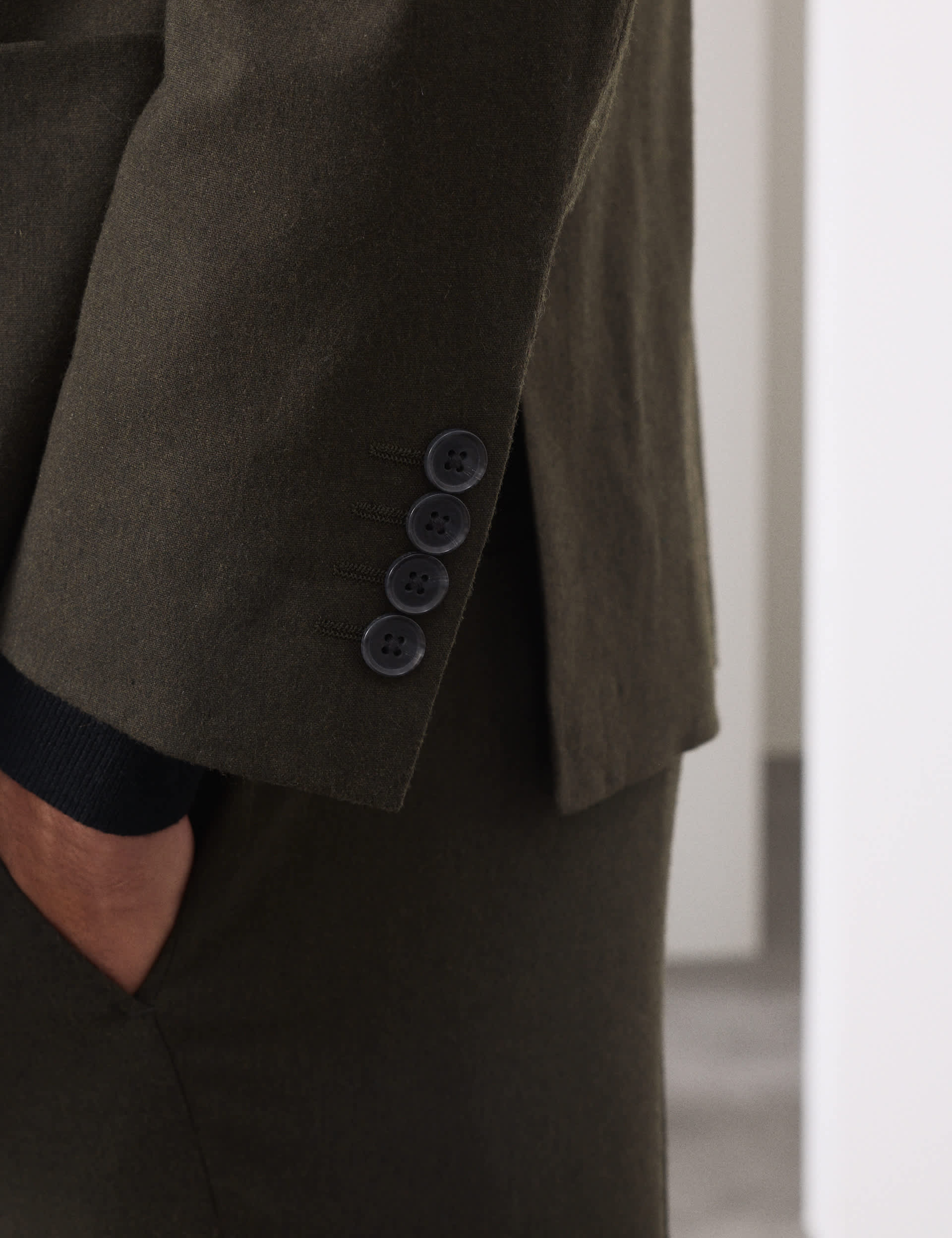 Tailored Fit Italian Wool Blend Performance Suit Jacket thumbnail 3