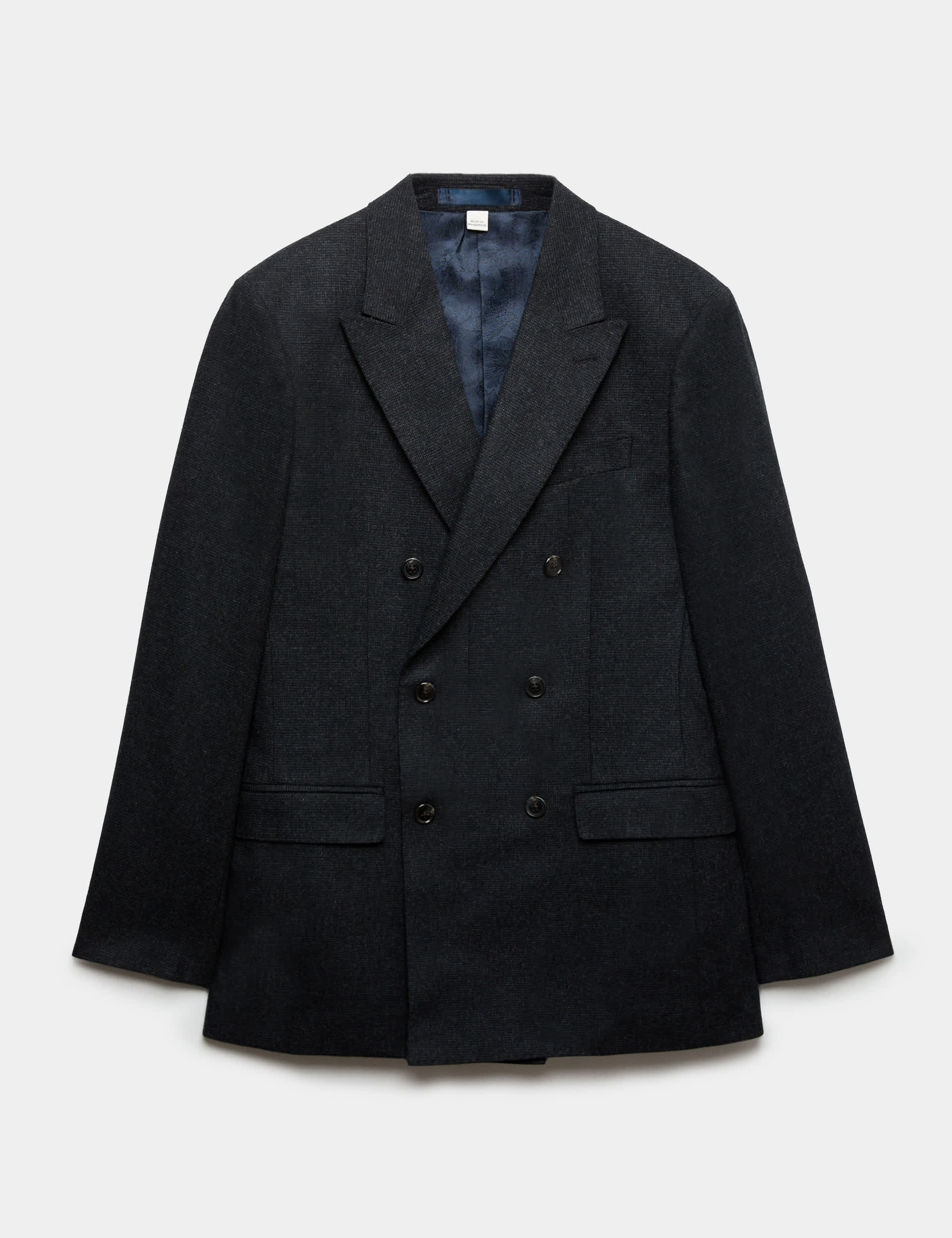 Regular Fit Wool Rich Tweed Double Breasted Jacket thumbnail 2
