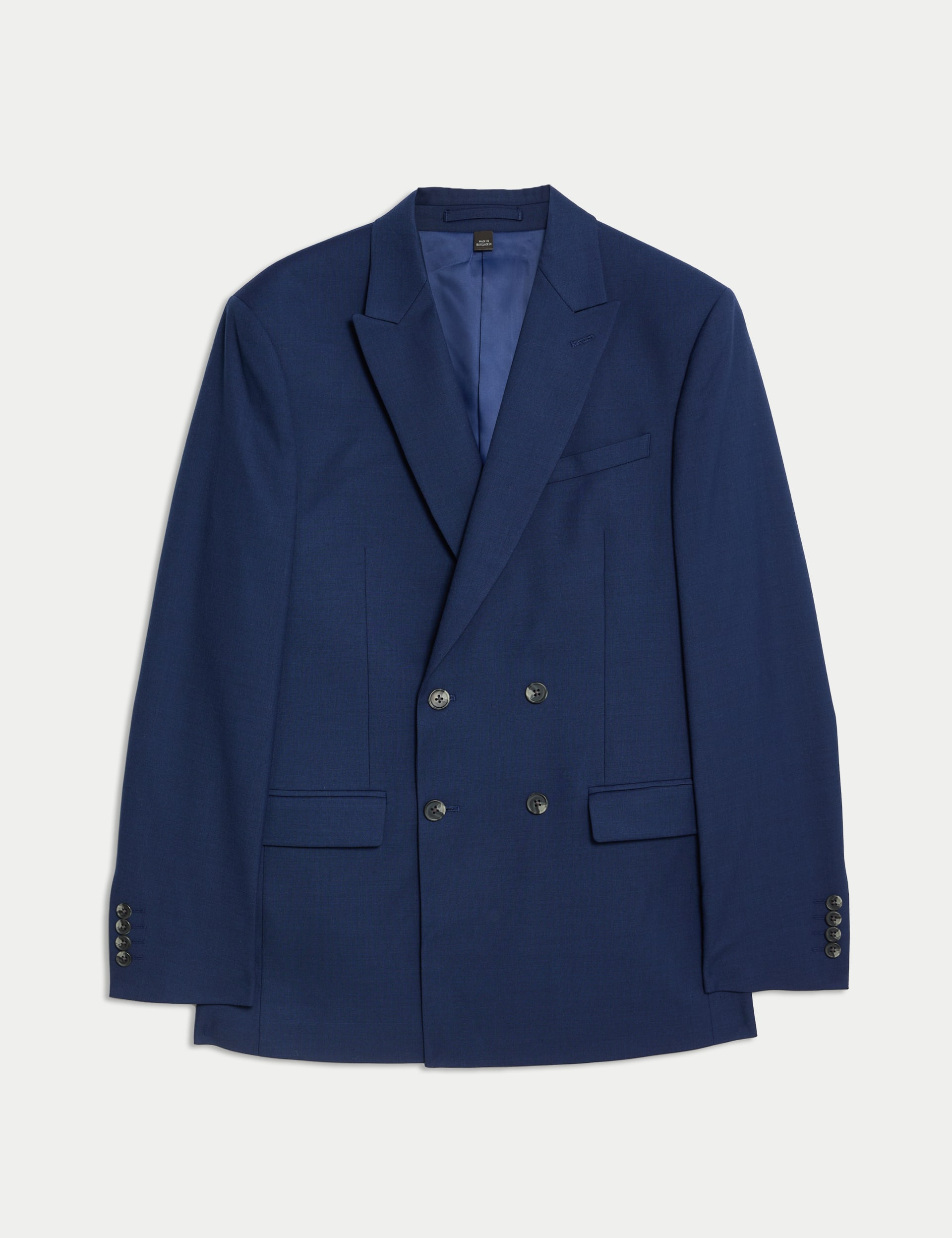 Slim Fit Double Breasted Jacket with Stretch thumbnail 9