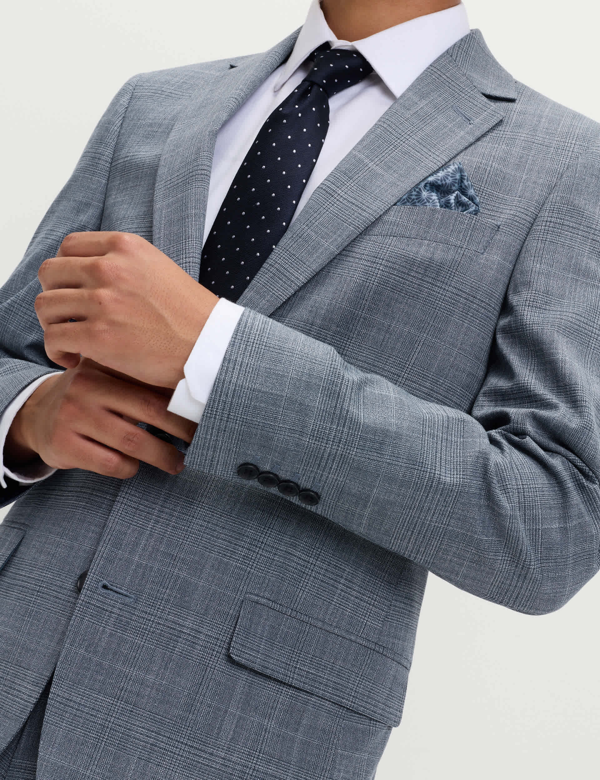 Tailored Fit Check Stretch Jacket thumbnail 6