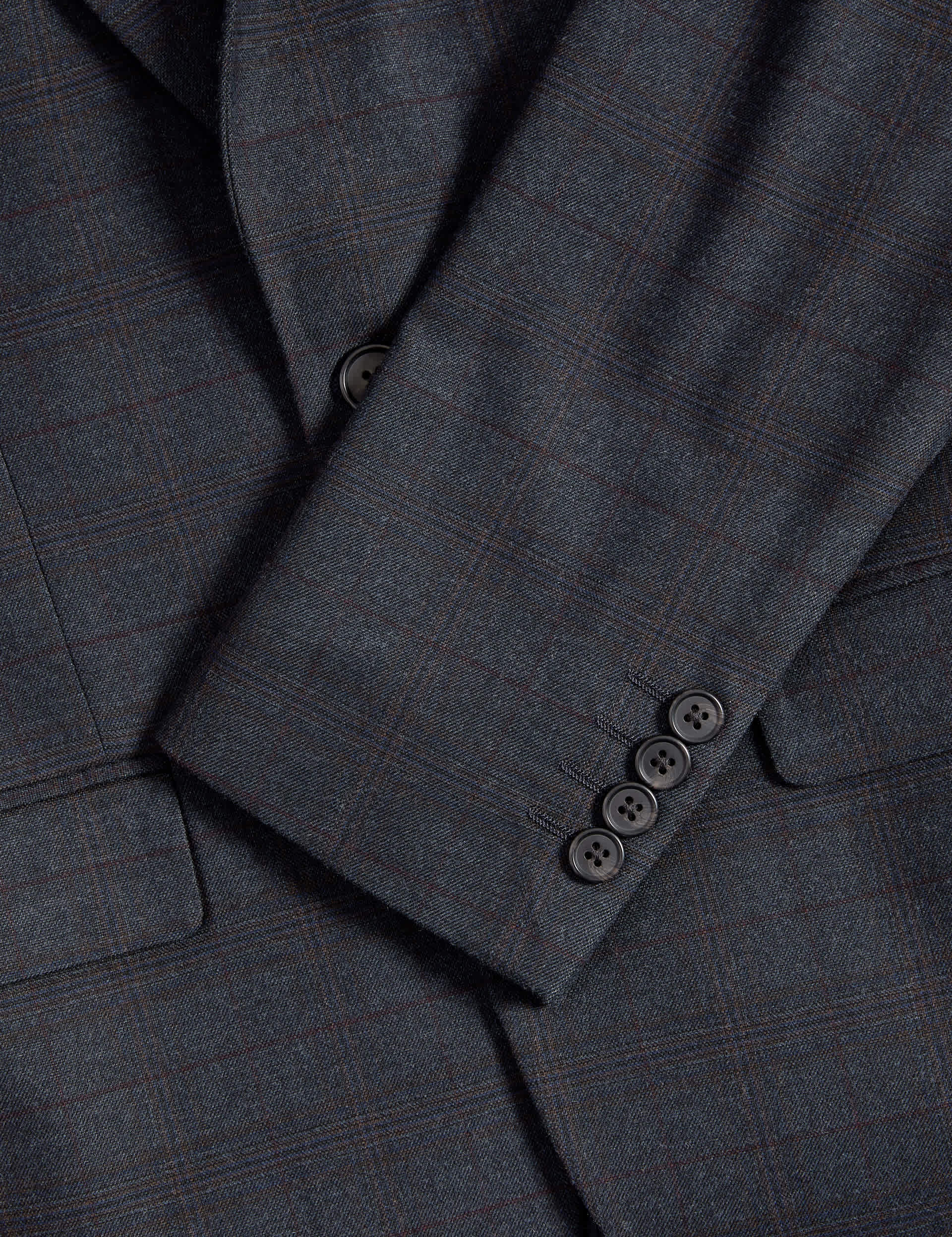 Skinny Fit Check Suit Jacket thumbnail 5