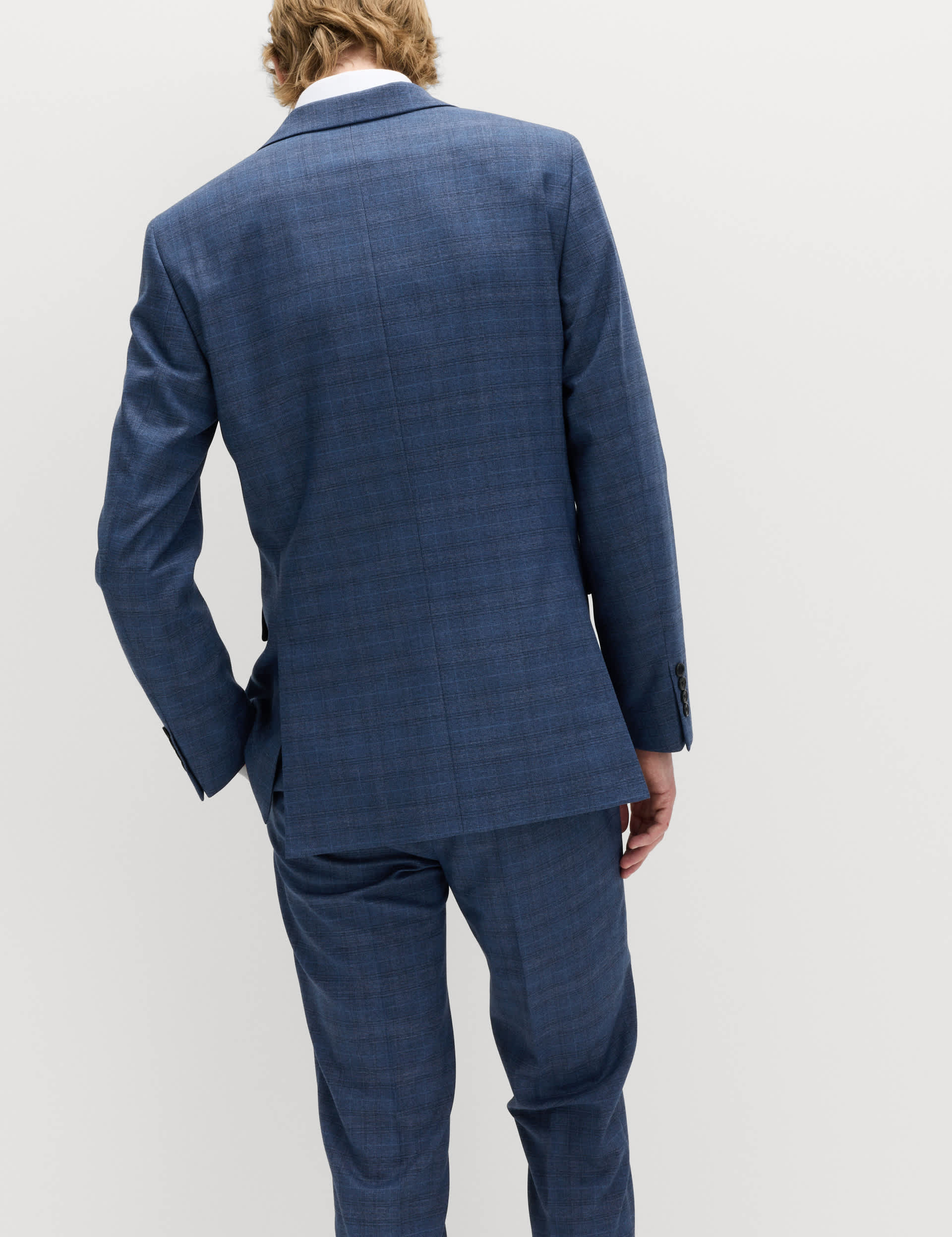 Slim Fit Textured Check Jacket thumbnail 4