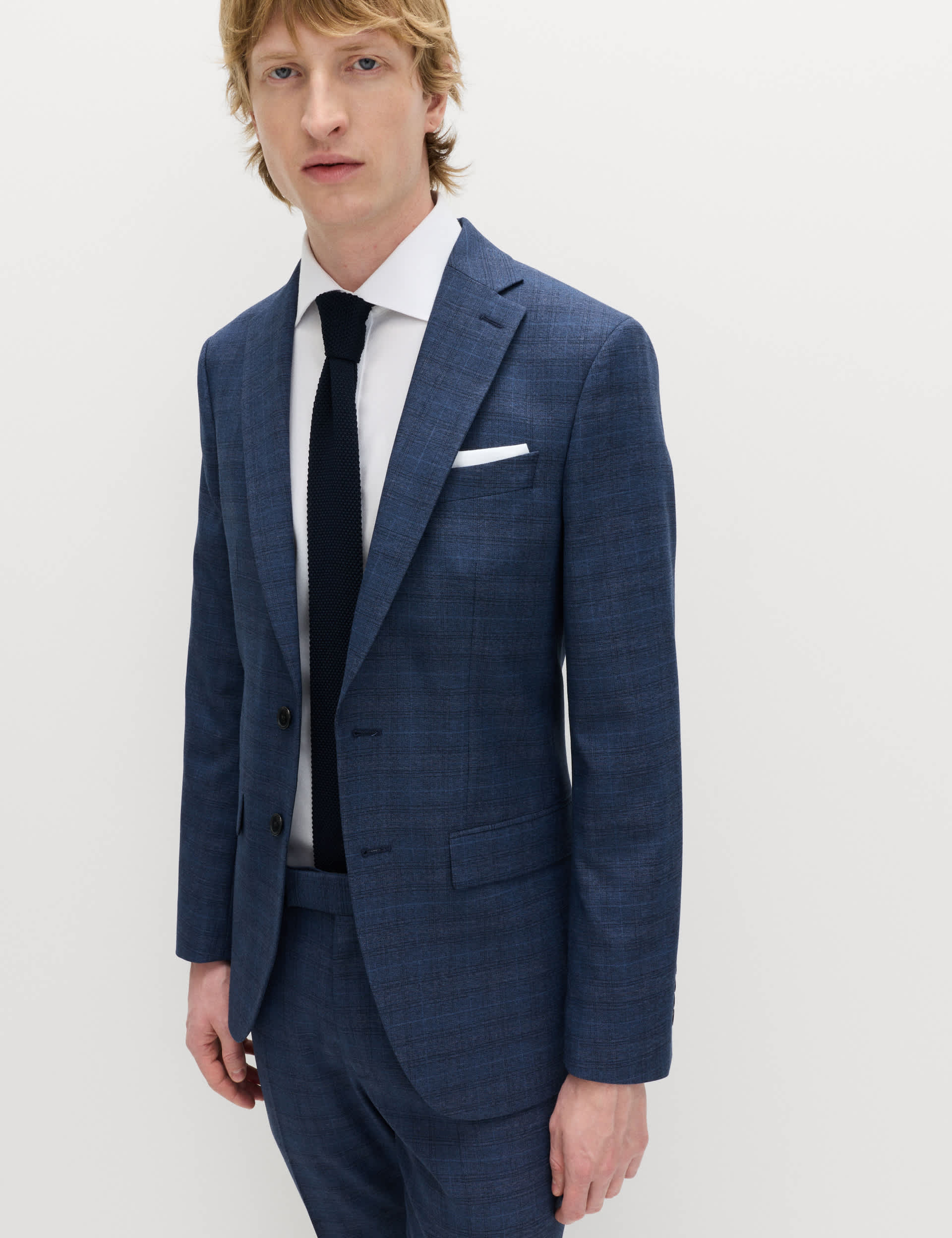 Slim Fit Textured Check Jacket thumbnail 6