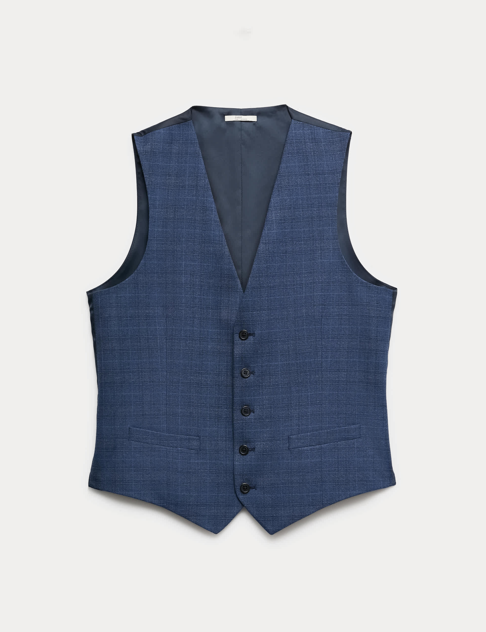 Textured Check Stretch Waistcoat thumbnail 2
