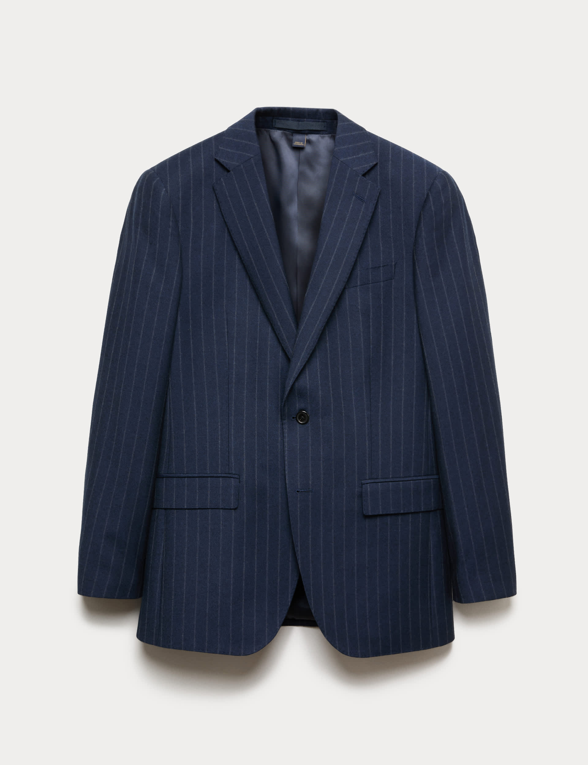 Regular Fit Pure Wool Pinstripe Suit Jacket thumbnail 3