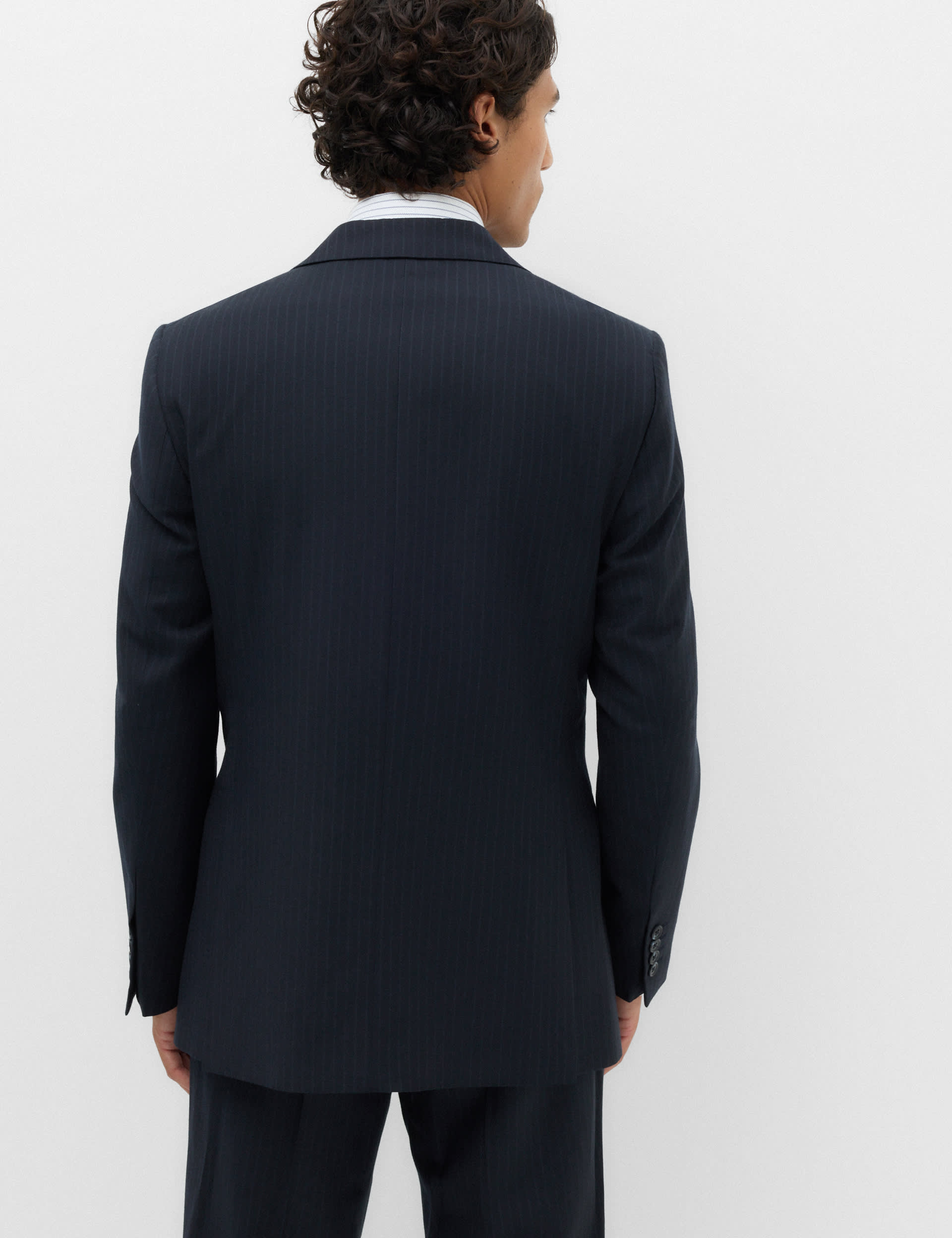 Regular Fit Pure Wool Striped Suit Jacket thumbnail 5