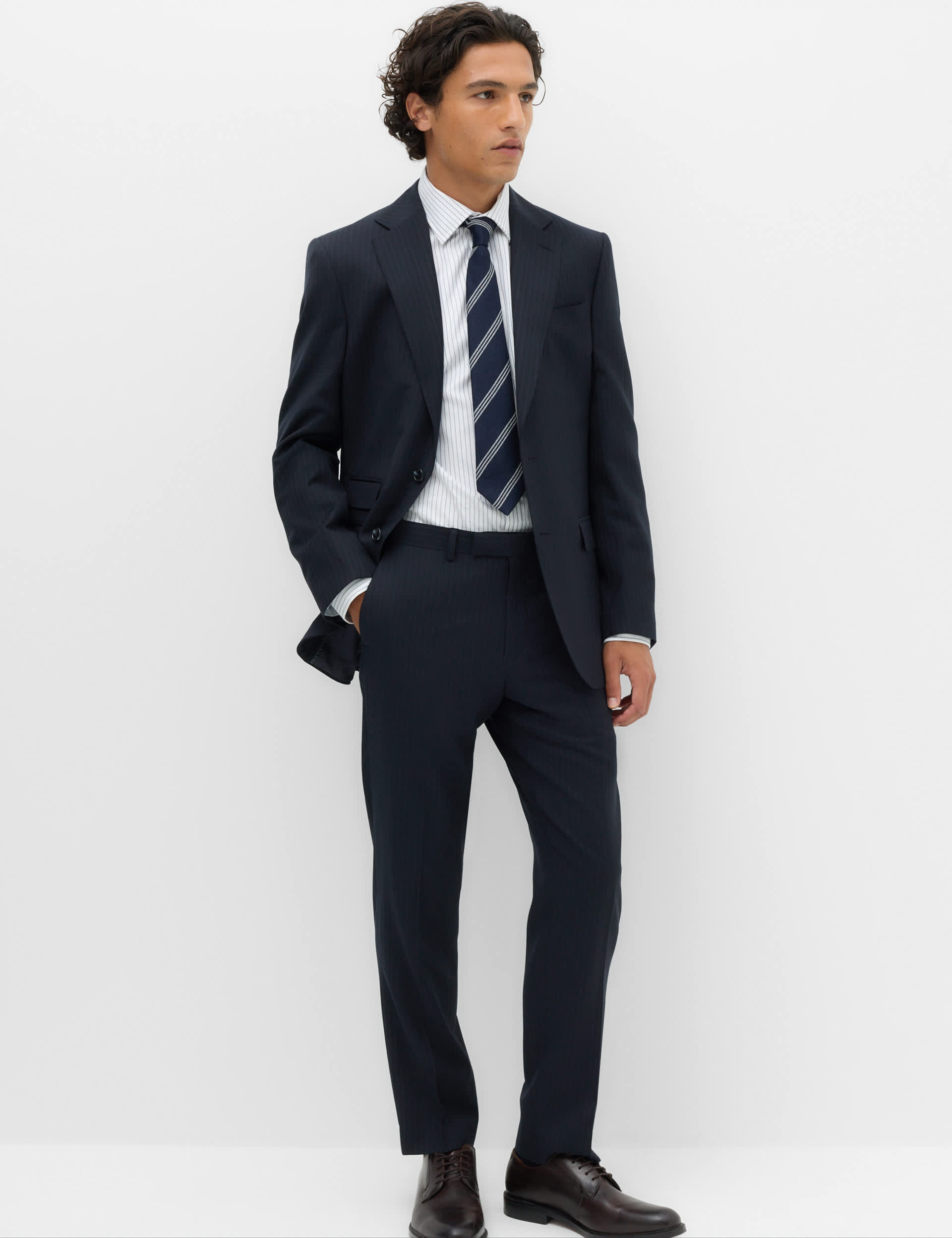 Regular Fit Pure Wool Striped Suit Jacket thumbnail 6