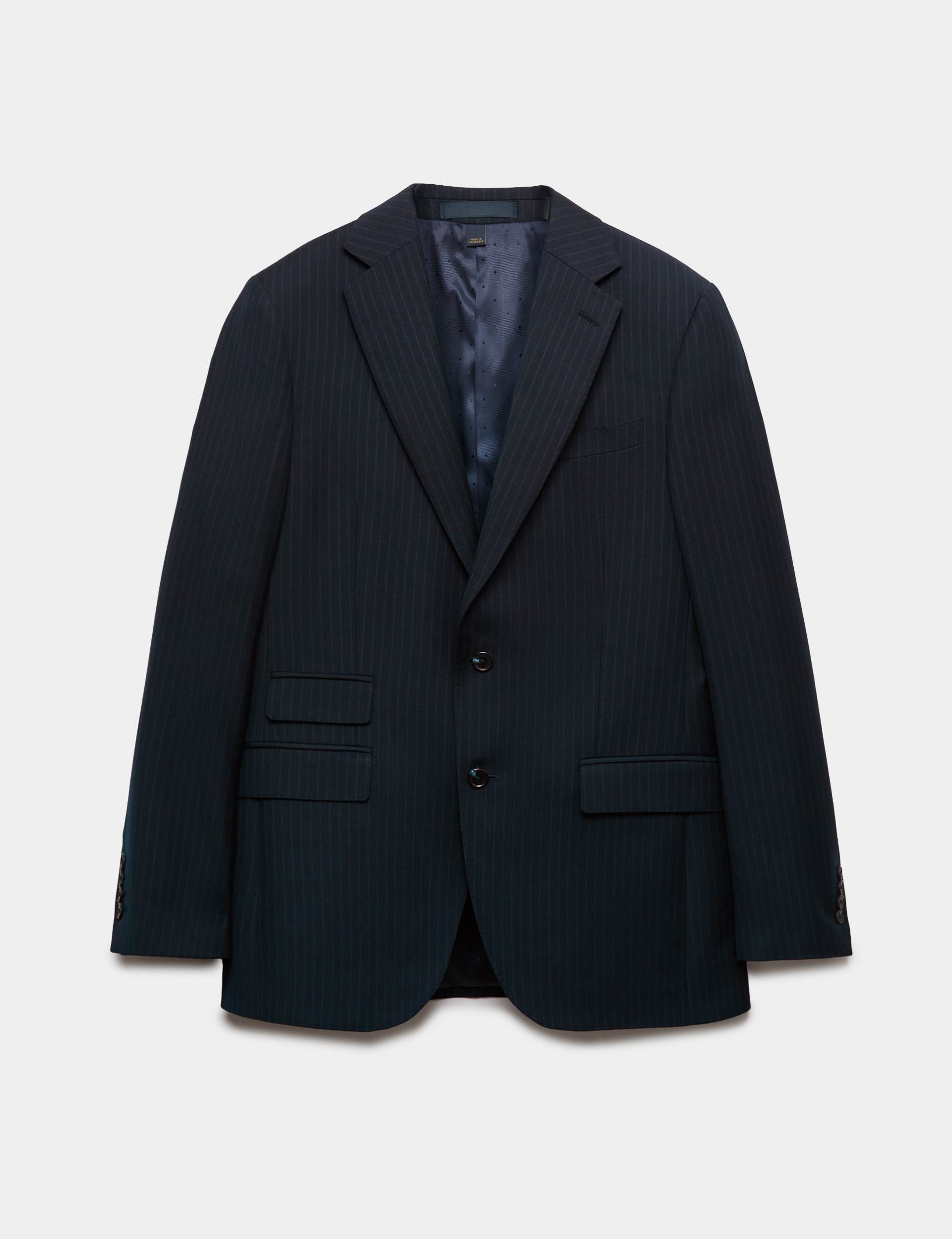 Regular Fit Pure Wool Striped Suit Jacket thumbnail 2