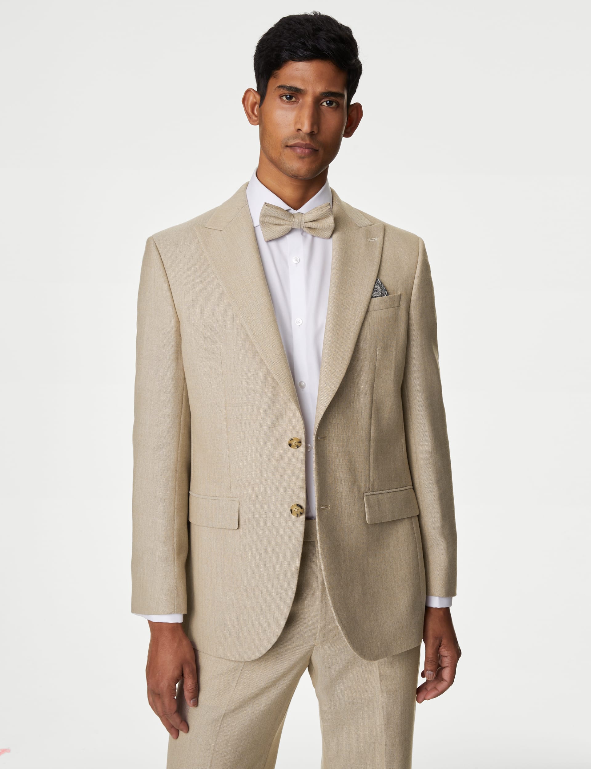 Regular Fit Wool Blend Textured Suit Jacket | M&S Collection | M&S