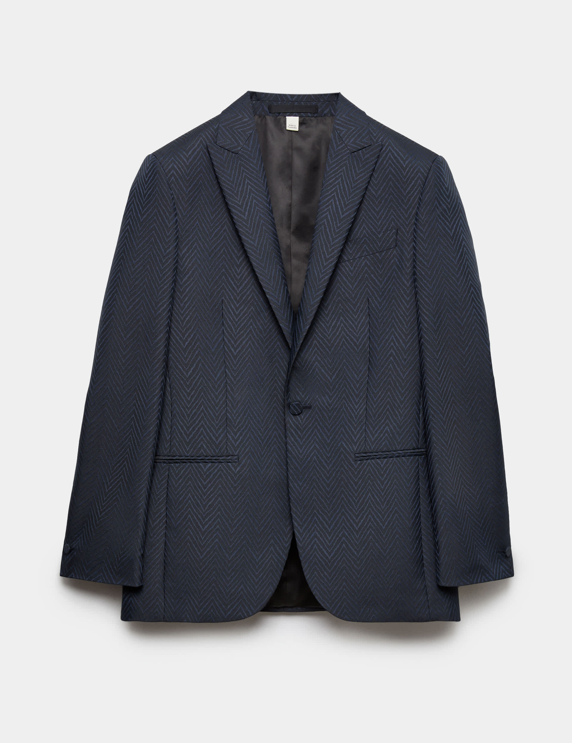 Zig Zag Jacquard Pattern Evening Blazer thumbnail 2