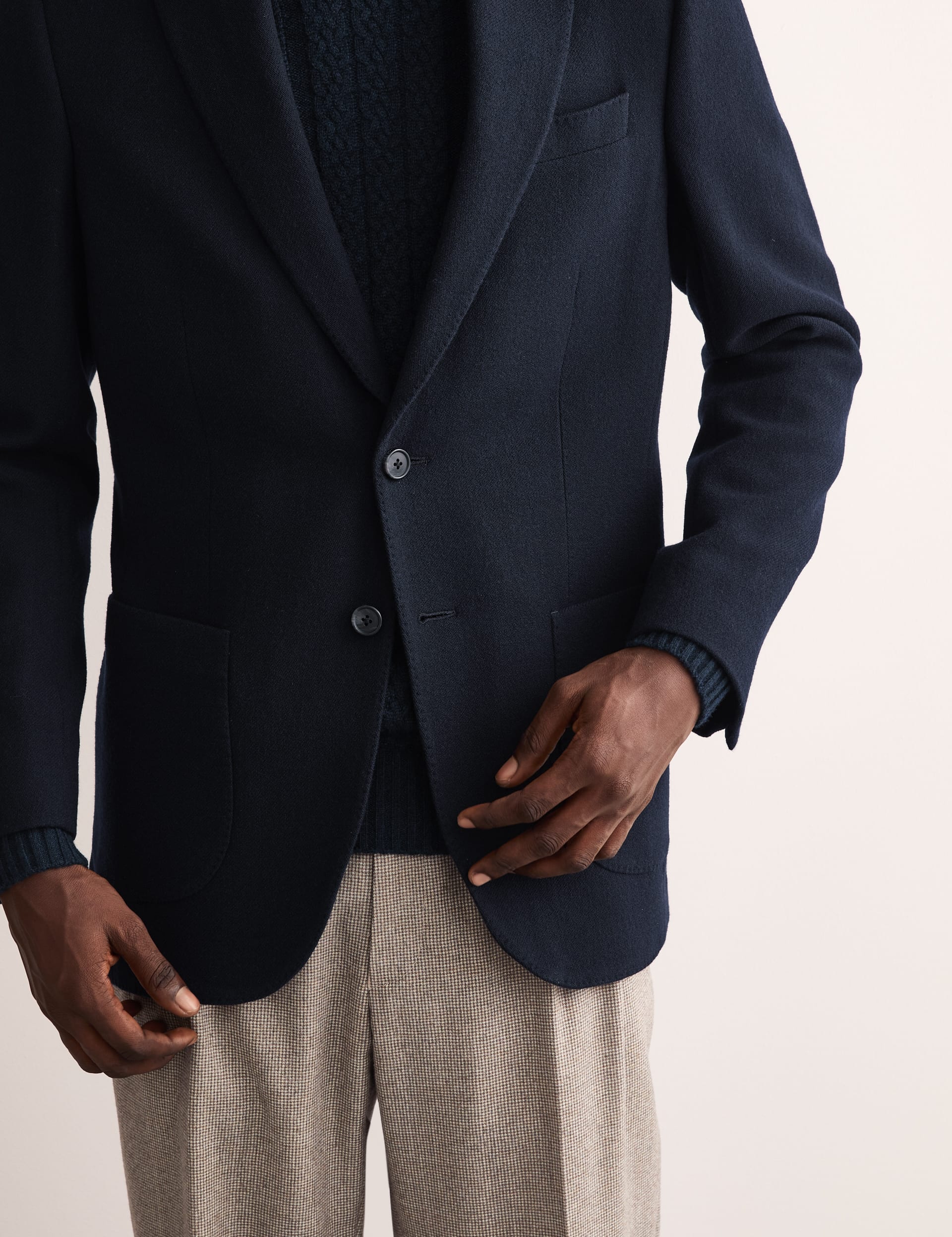 Tailored Fit Italian Wool Rich Twill Blazer JAEGER M S