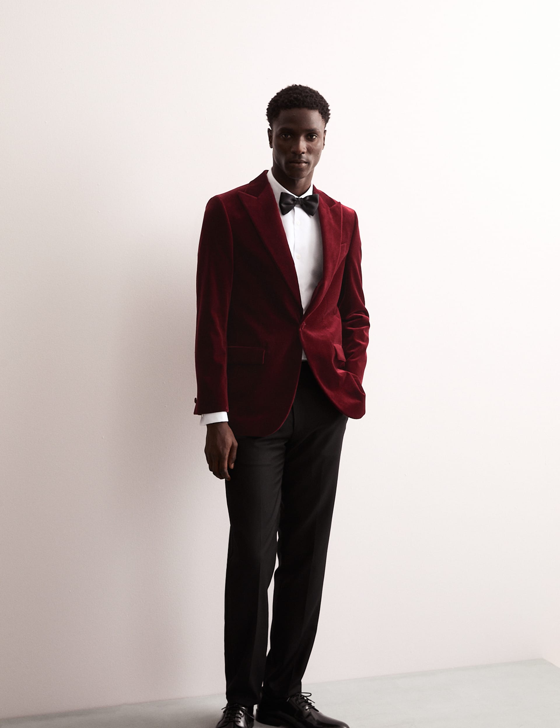 Tailored Fit Cotton Velvet Blazer