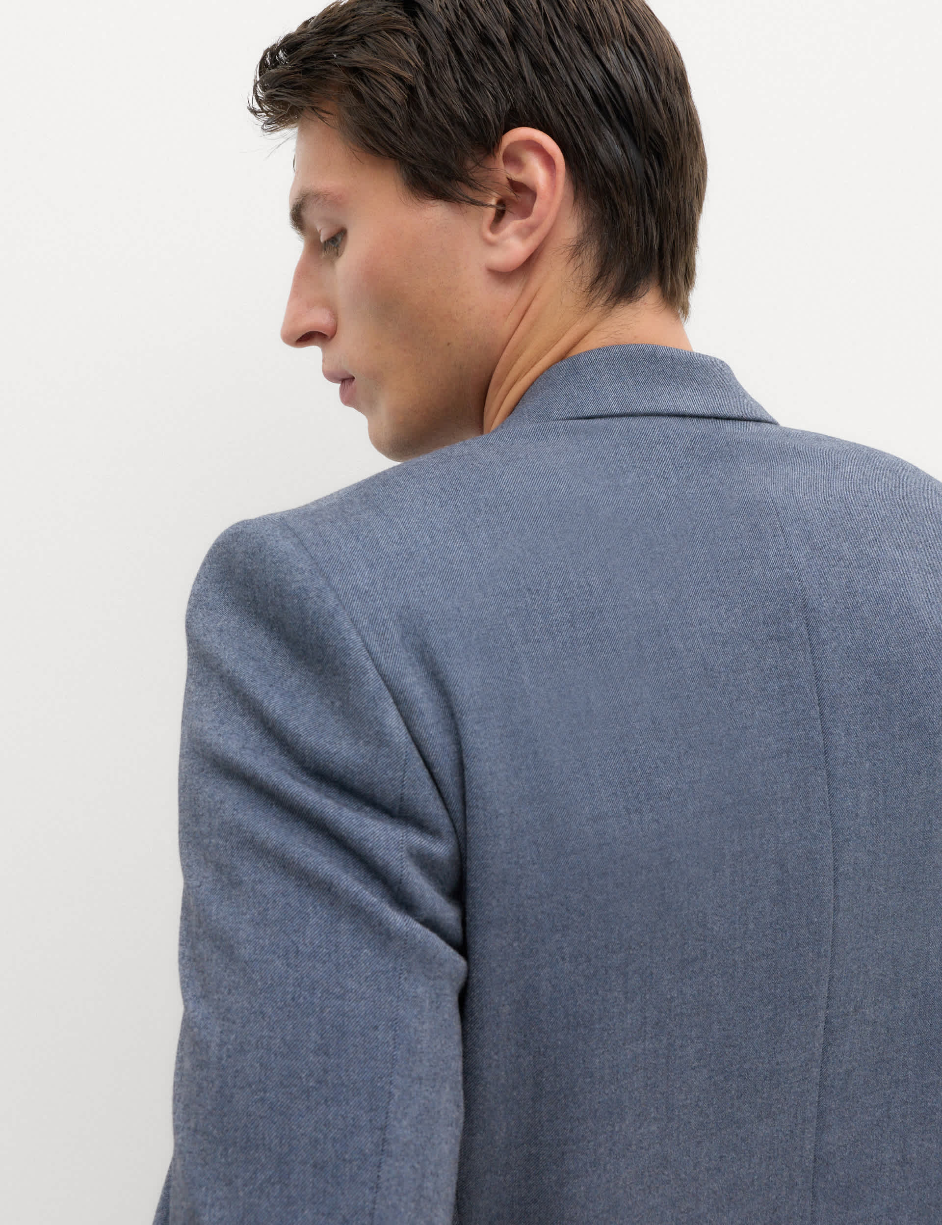 Slim Fit Twill Double Breasted Suit Jacket thumbnail 3