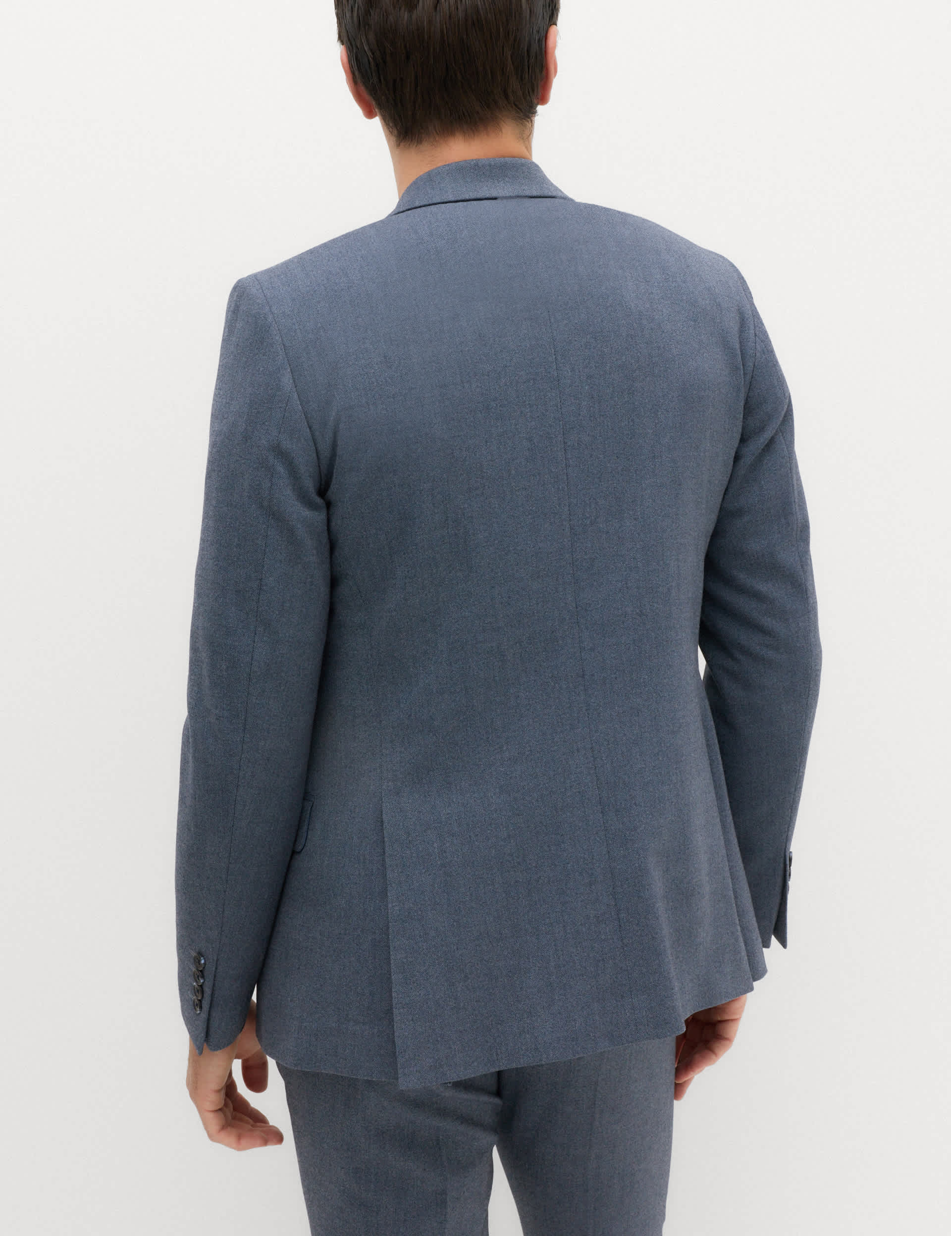 Slim Fit Twill Double Breasted Suit Jacket thumbnail 4