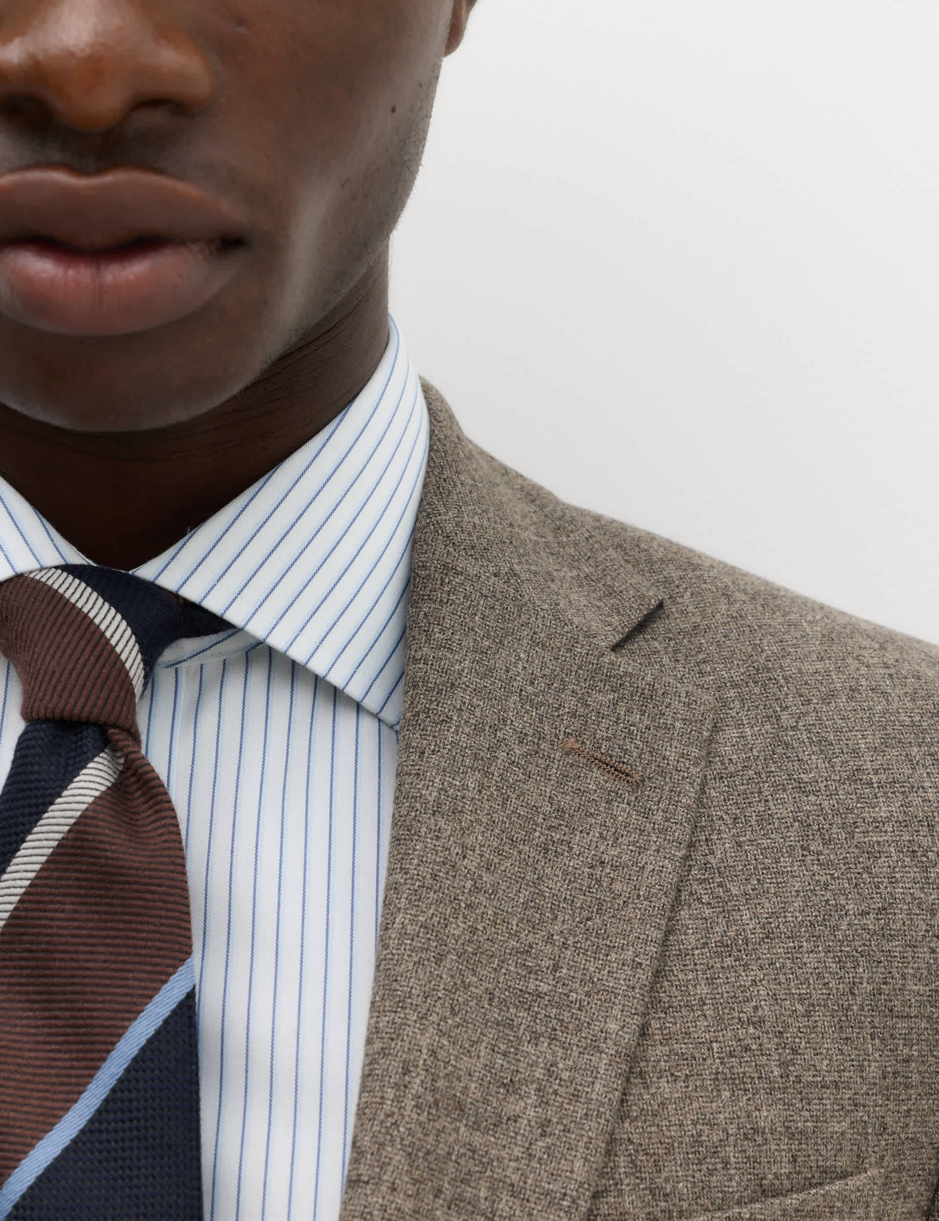 Slim Fit Striped Stretch Suit Jacket thumbnail 3