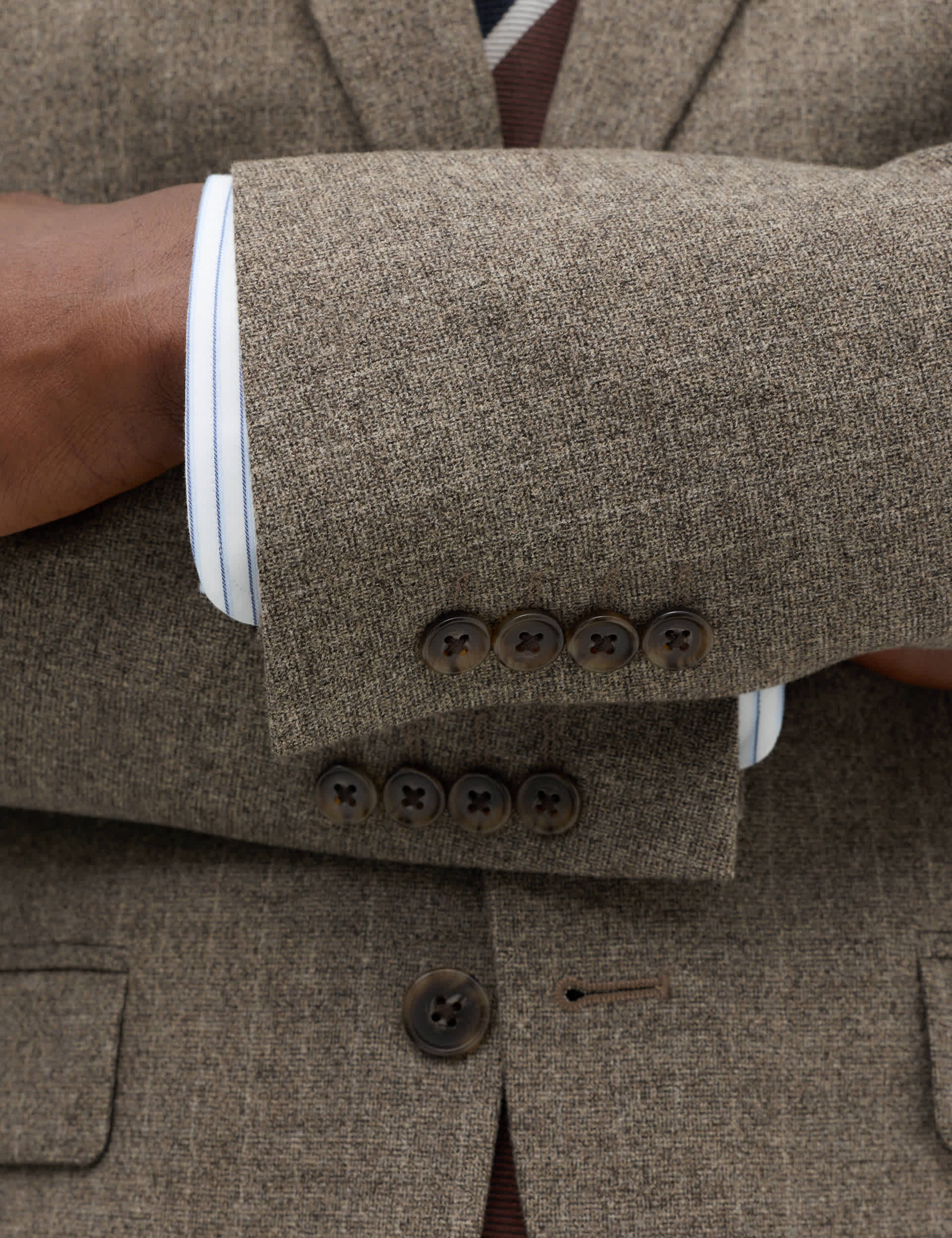 Slim Fit Striped Stretch Suit Jacket thumbnail 4