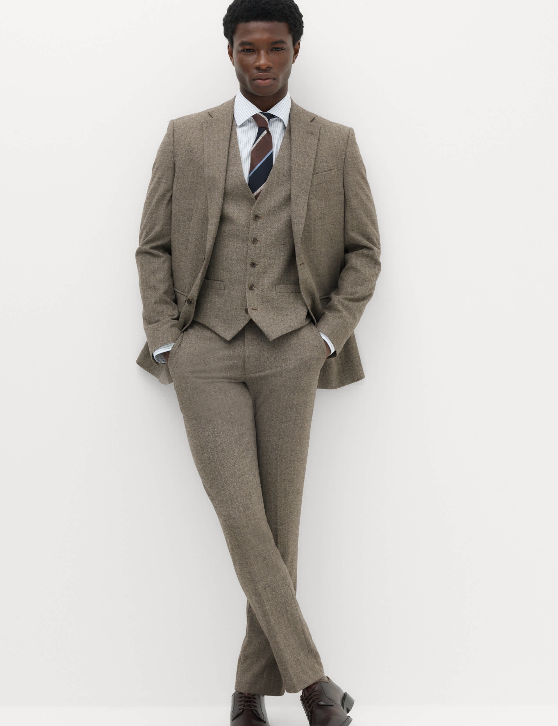 Regular Fit Striped Waistcoat thumbnail 6