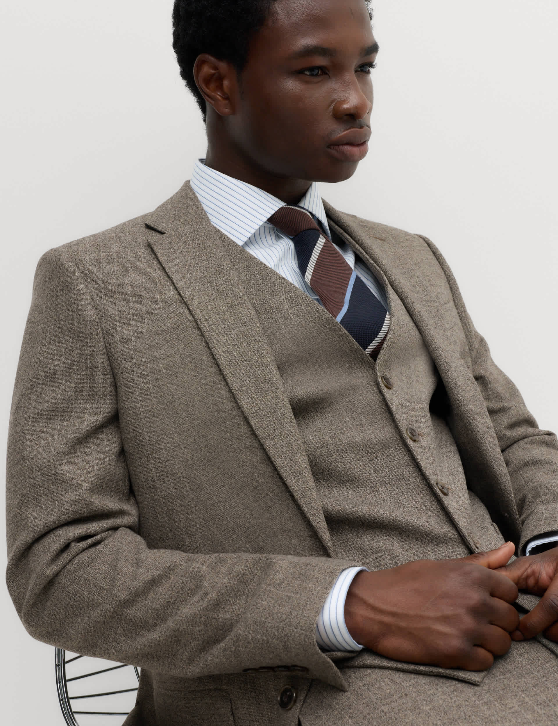 Regular Fit Striped Waistcoat thumbnail 7