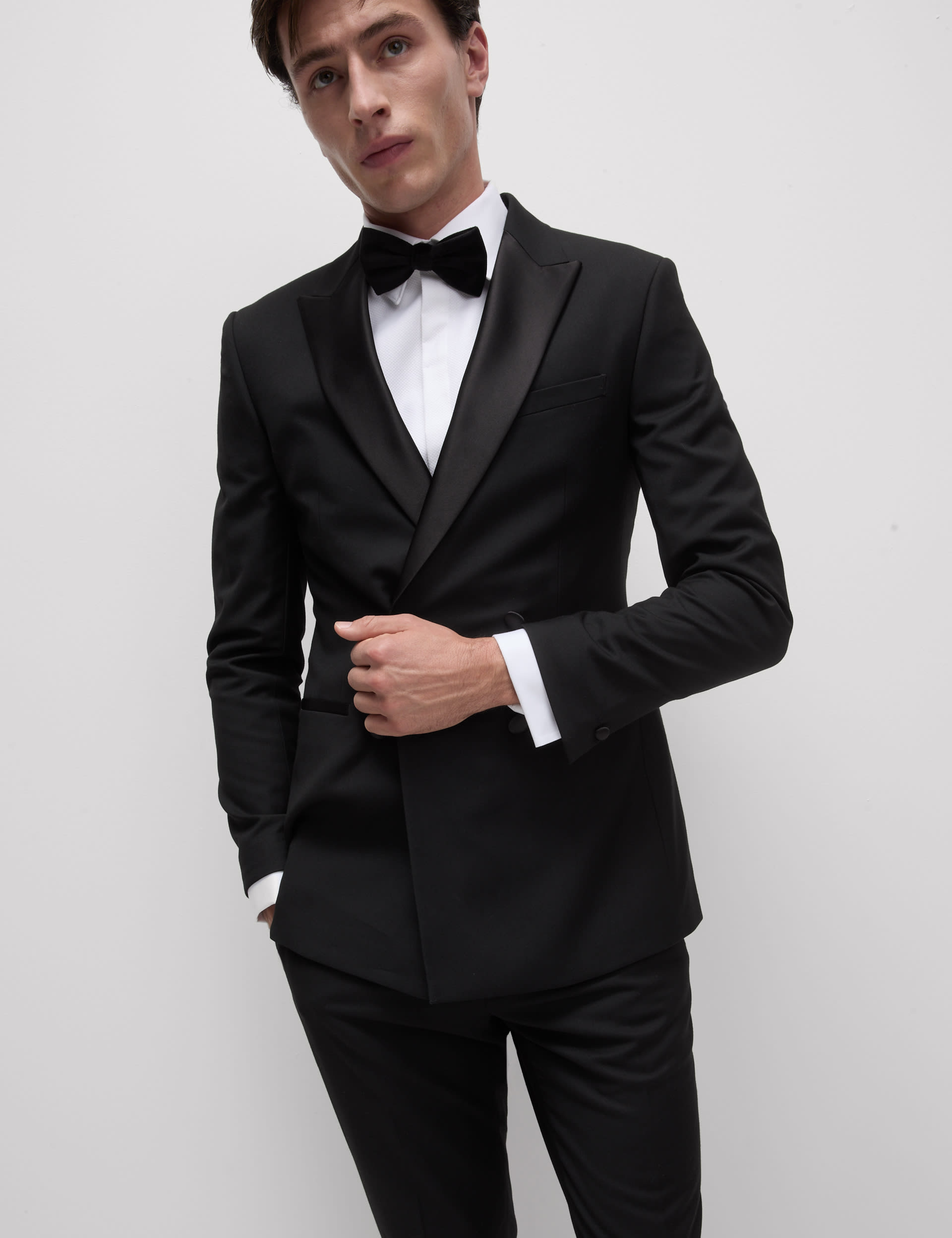 Slim Fit Double Breasted Tuxedo Jacket thumbnail 7