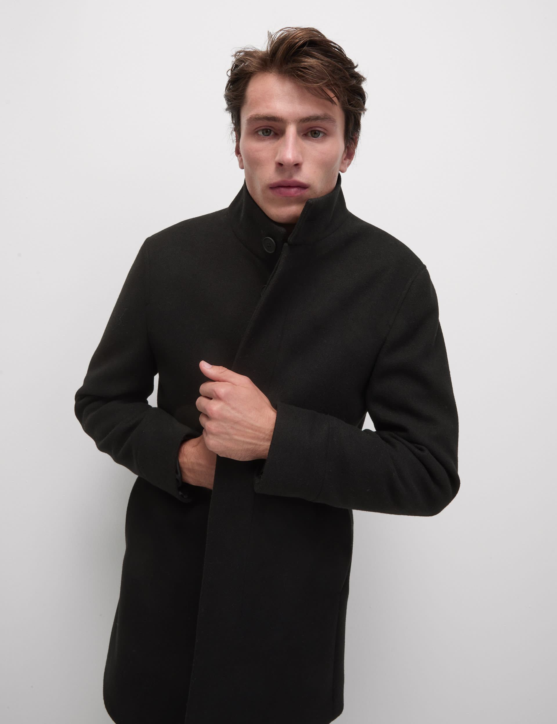 Mens funnel neck coat uk best sale