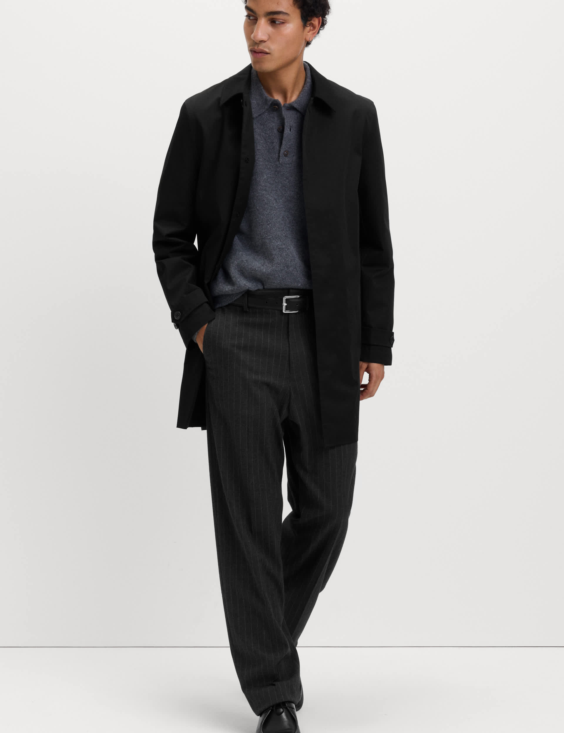 Cotton Blend Car Coat Mac