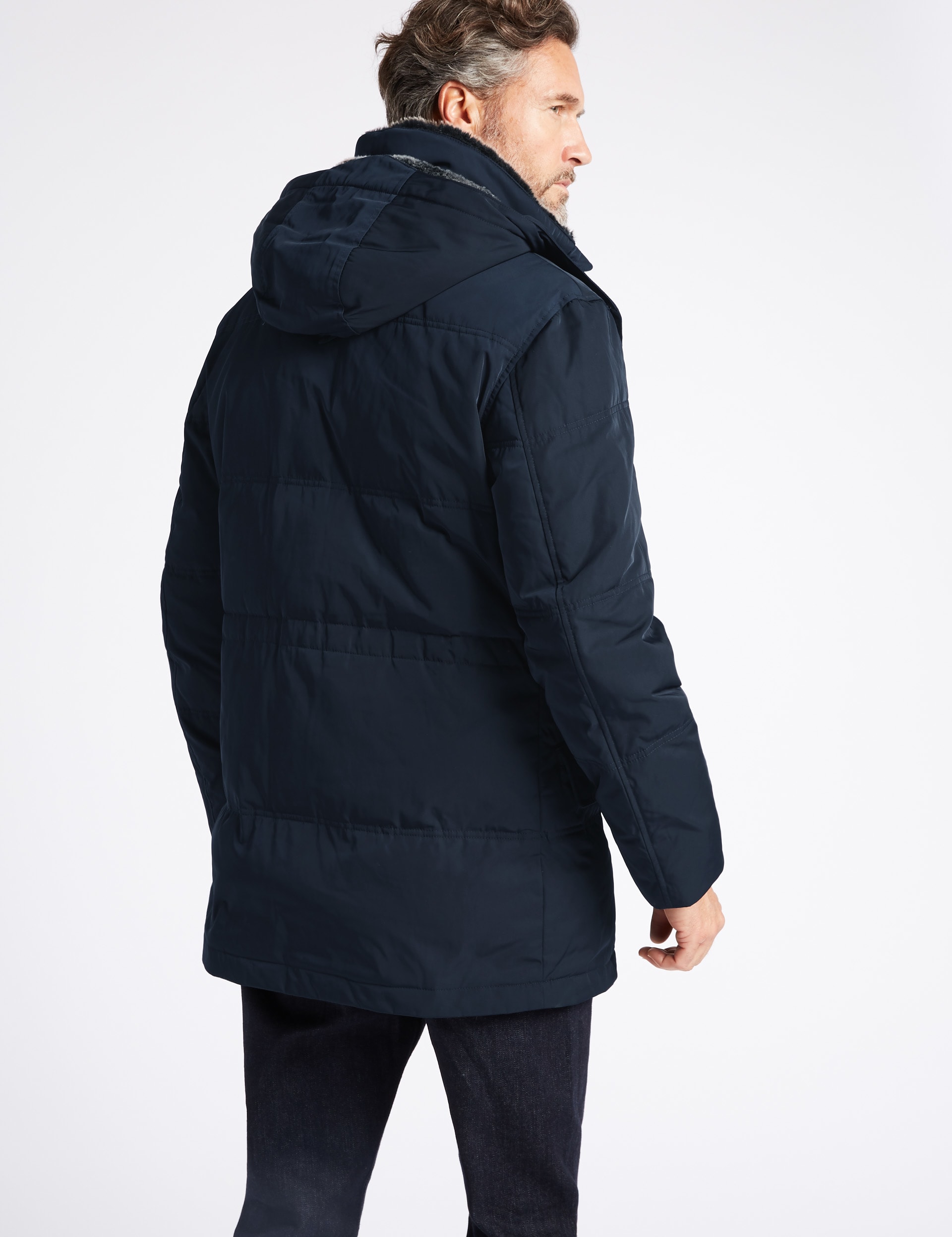 Down & feather parka with stormwear 2025