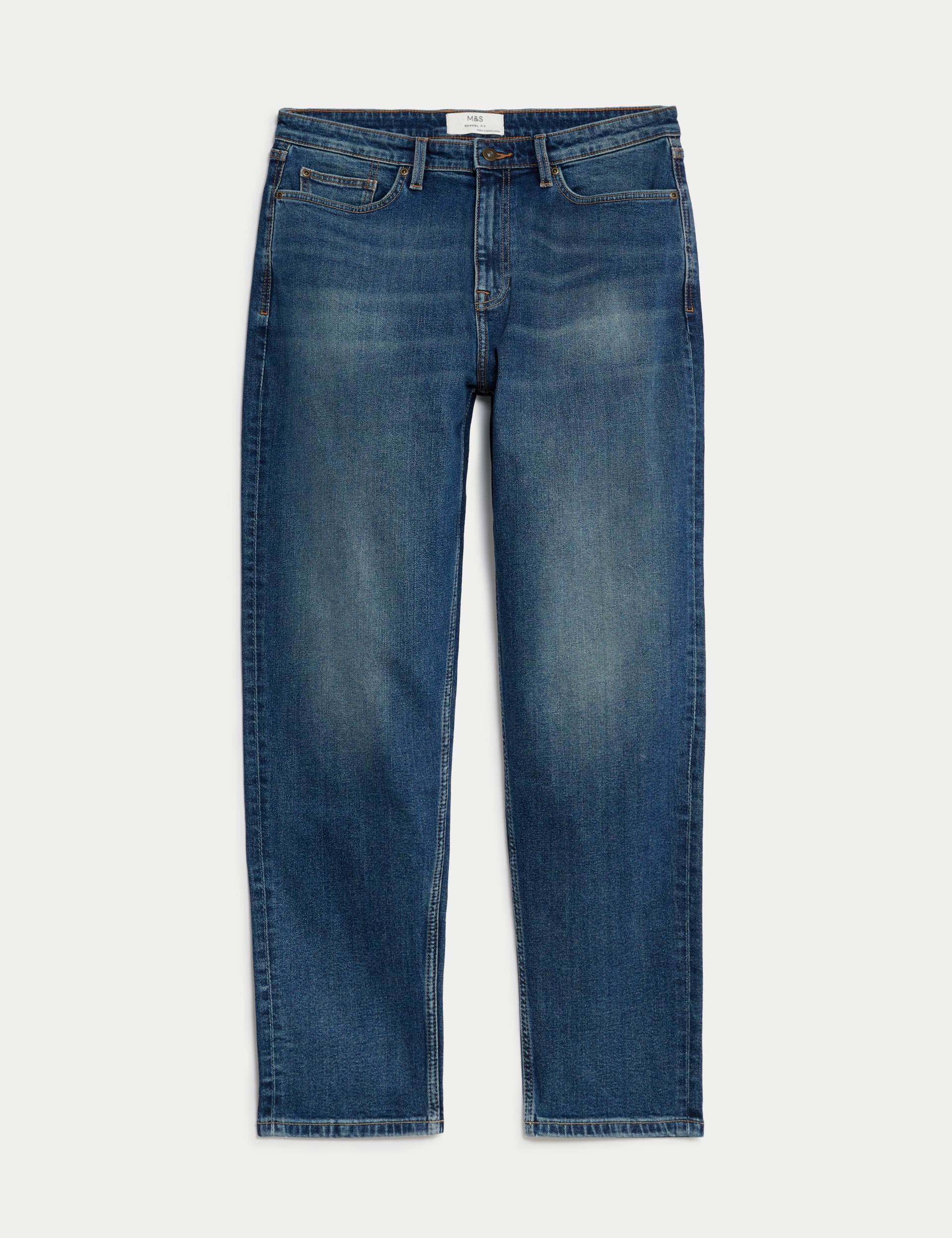 Relaxed Tapered Vintage Wash Jeans M S Collection M S